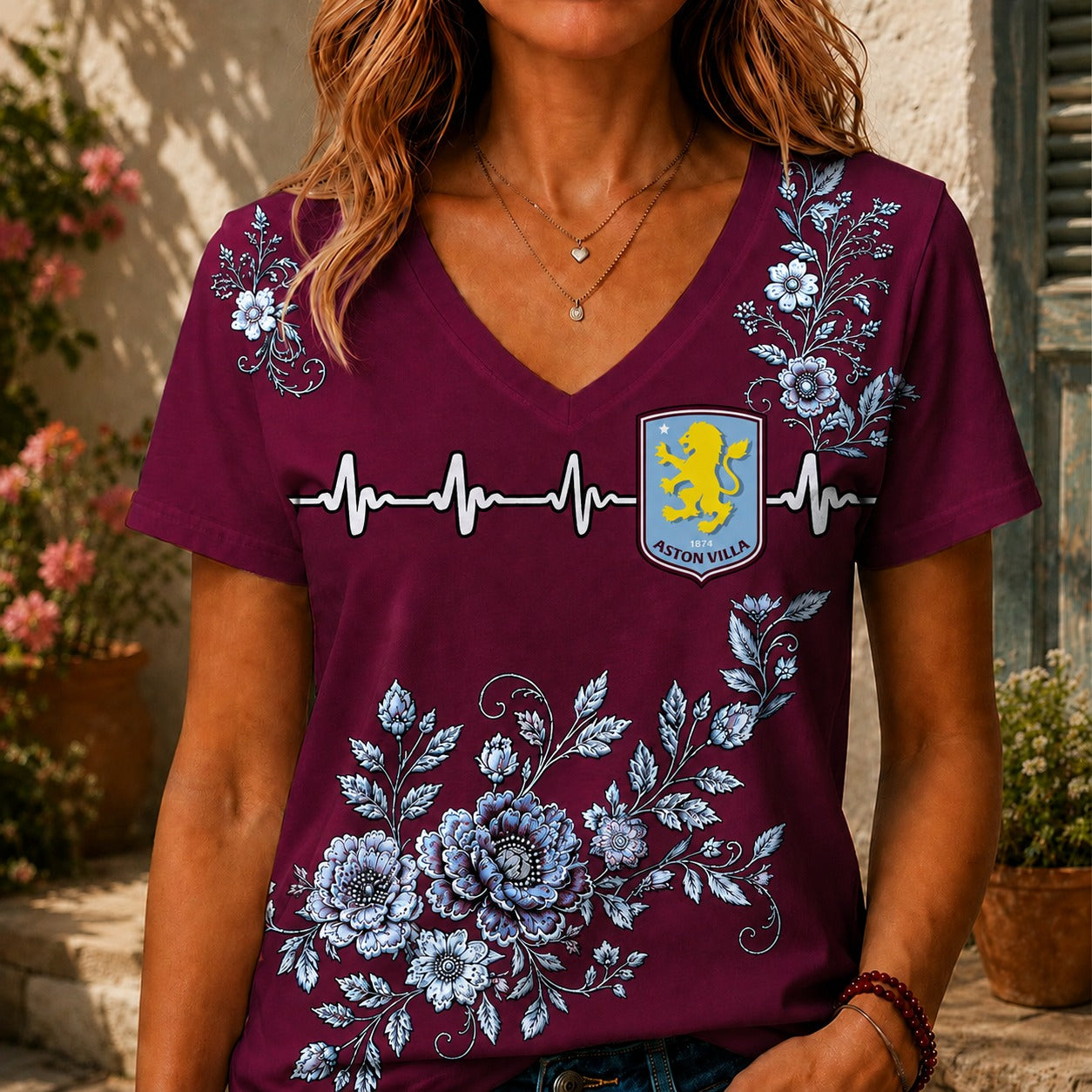 AV x EPL Luxury Women V-Neck Shirt
