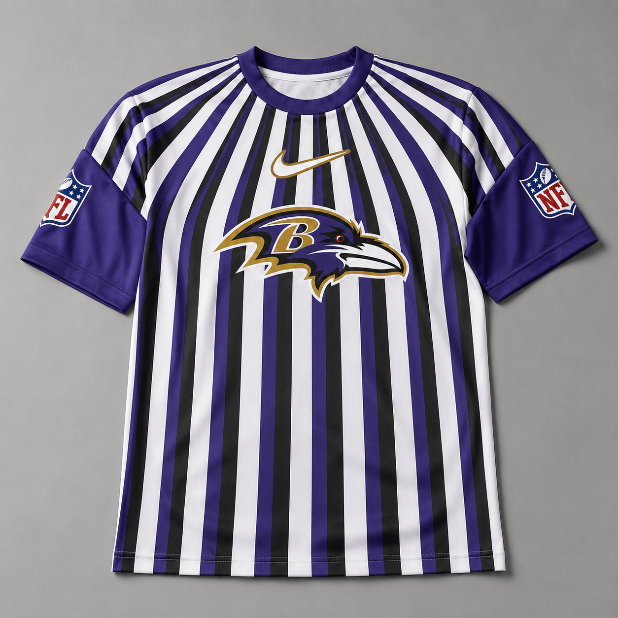 BR Premium NFL Men’s Athletic Vertical Stripe T-Shirt