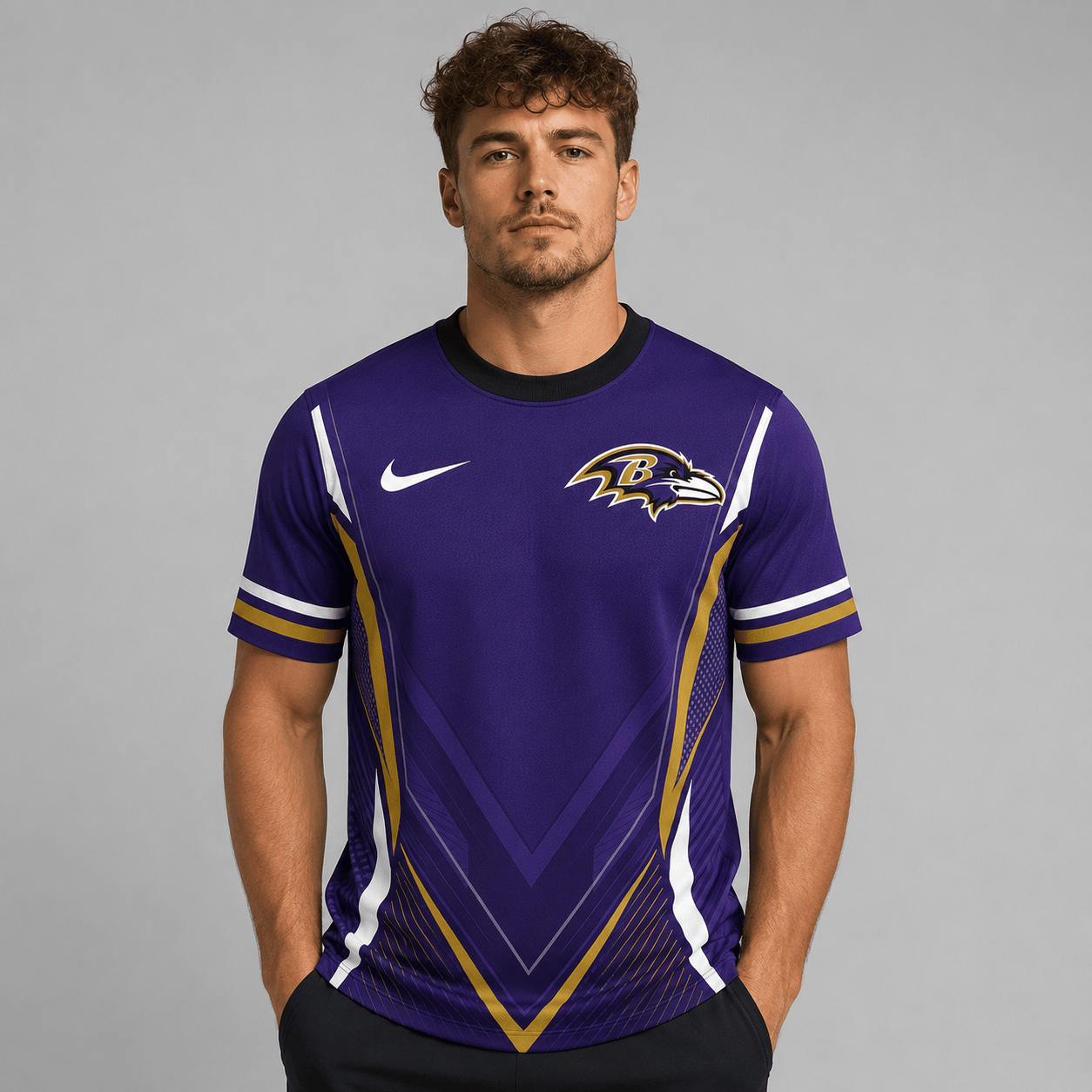 BR x NFL Custom Name Number Personalized Athletic T-Shirt