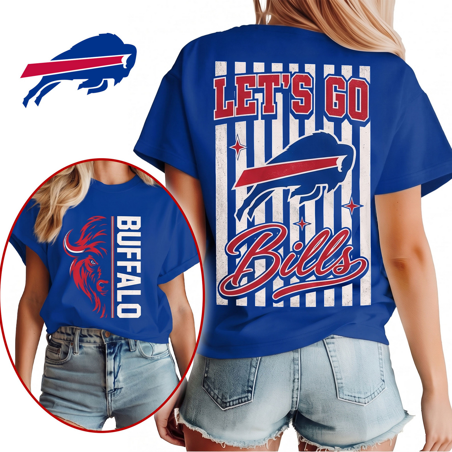 BUF x NFL Premium Victory Stripe 3D Shirt