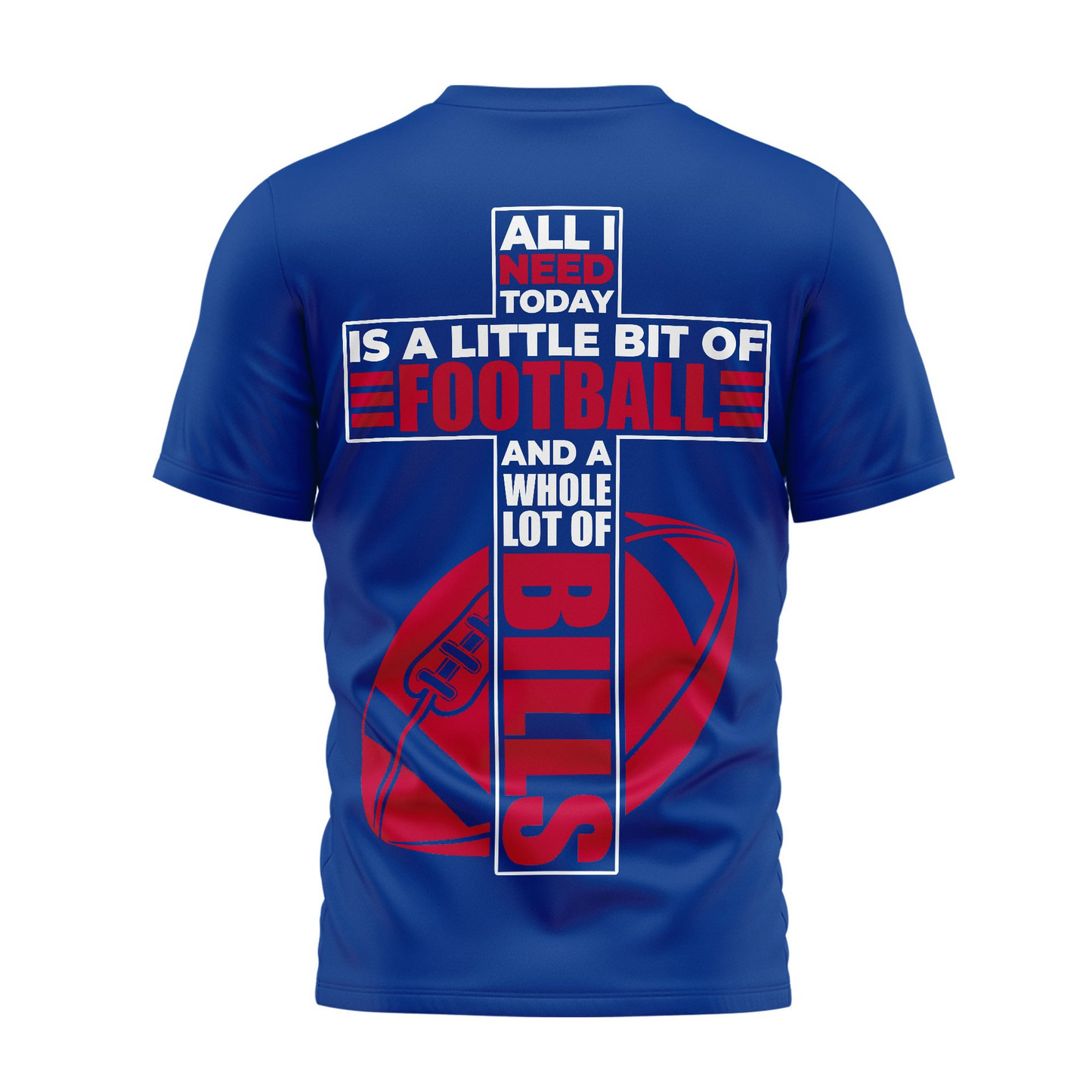 BUF x NFL Whole Lot of Football Christian Cross 3D Shirt