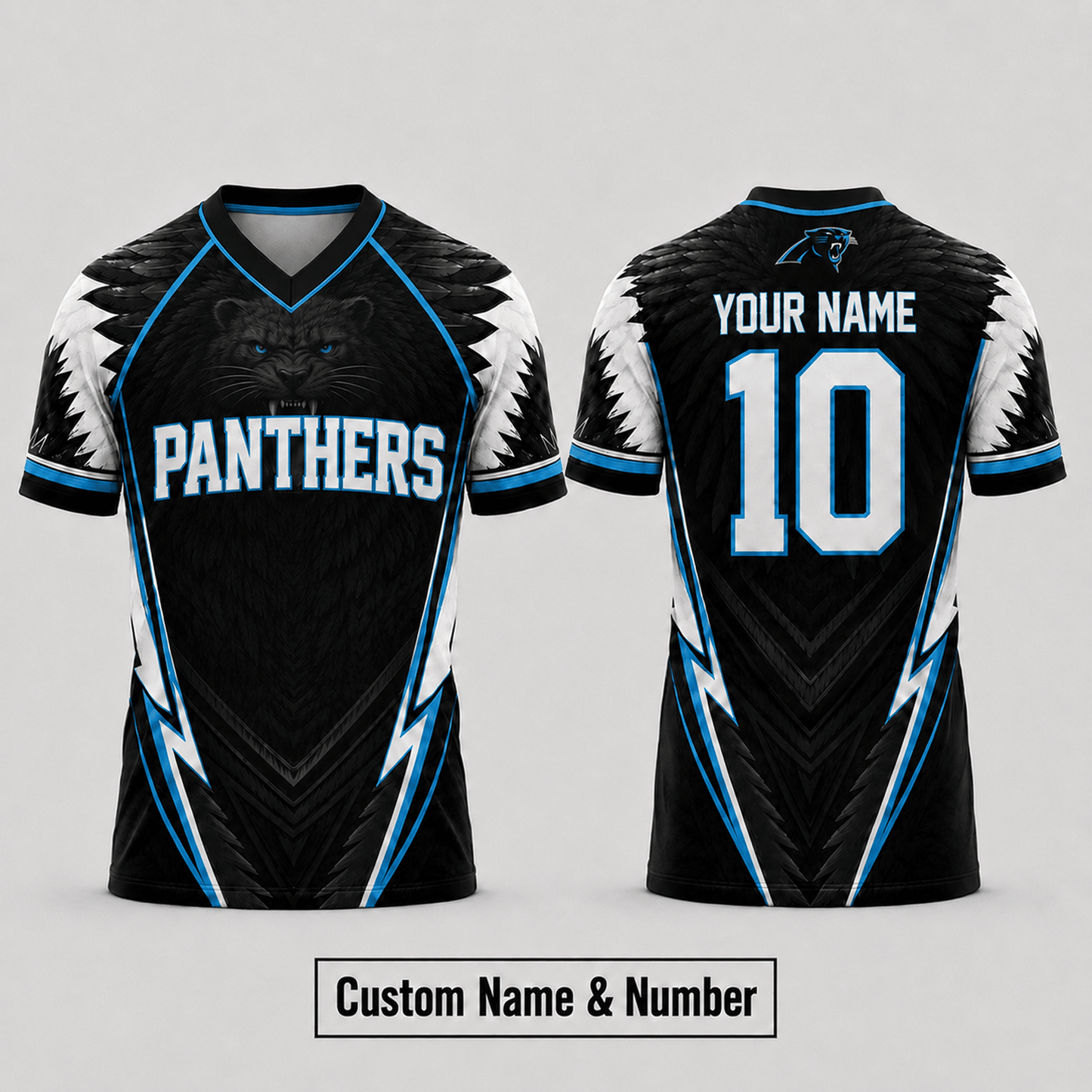 CAR x NFL Premium Custom Name And Number Jersey For Fierce Football Fans