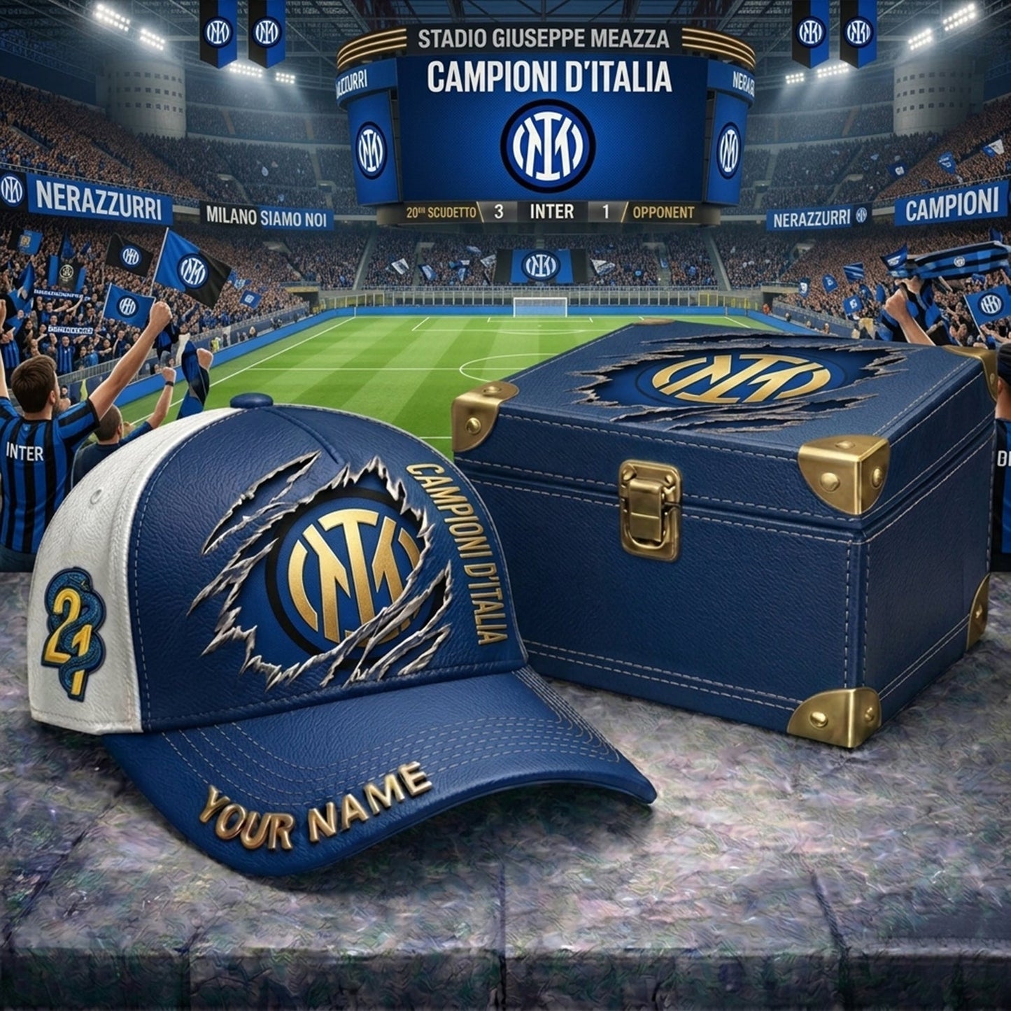Cappello Campioni dƒ?????Italia Limited X INTER HAT V3 NDT NHM 070526