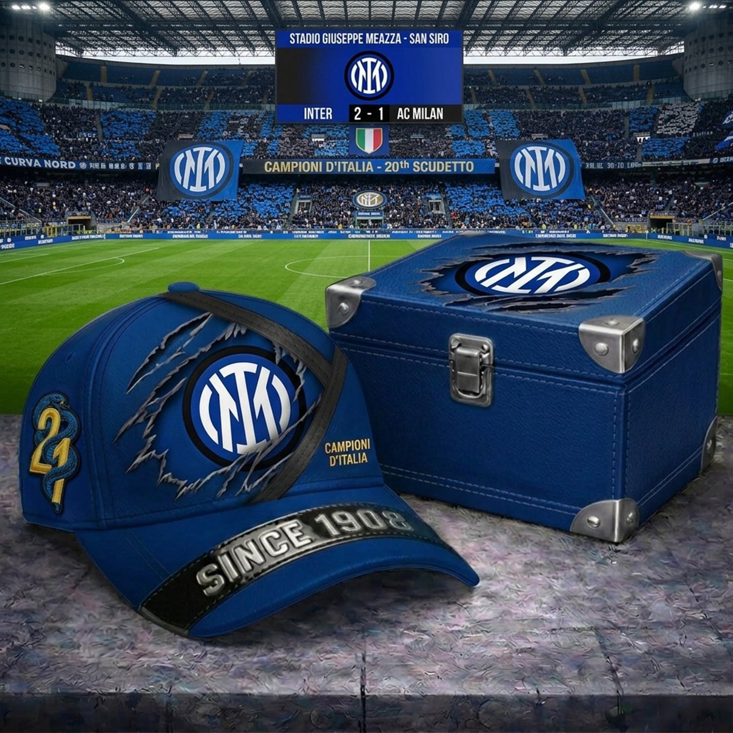 Cappello Campioni dƒ?????Italia Limited X INTER HAT V4 NDT NHM 070526