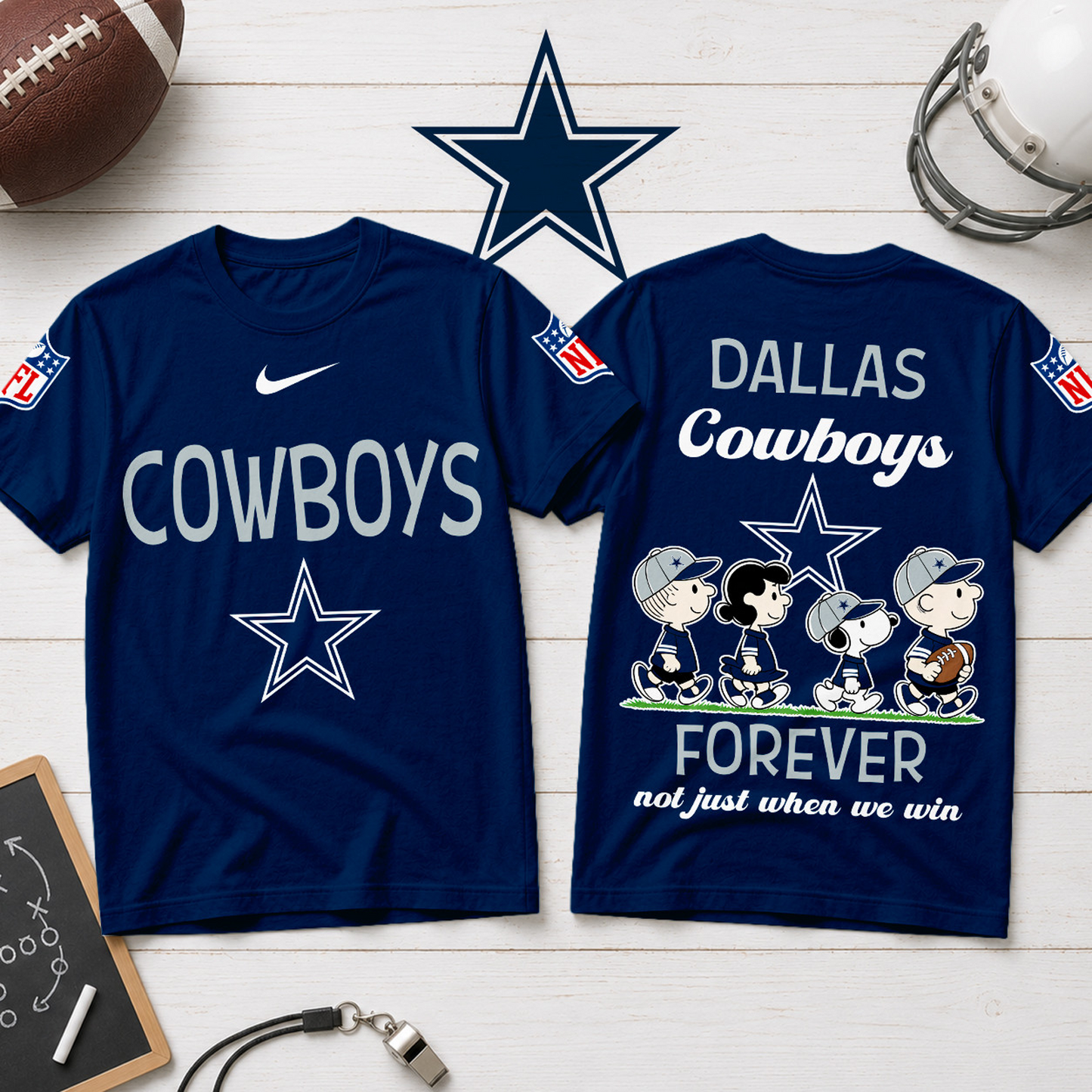 DAL x NFL Forever – Peanuts Football Fan 3D Shirt 2007