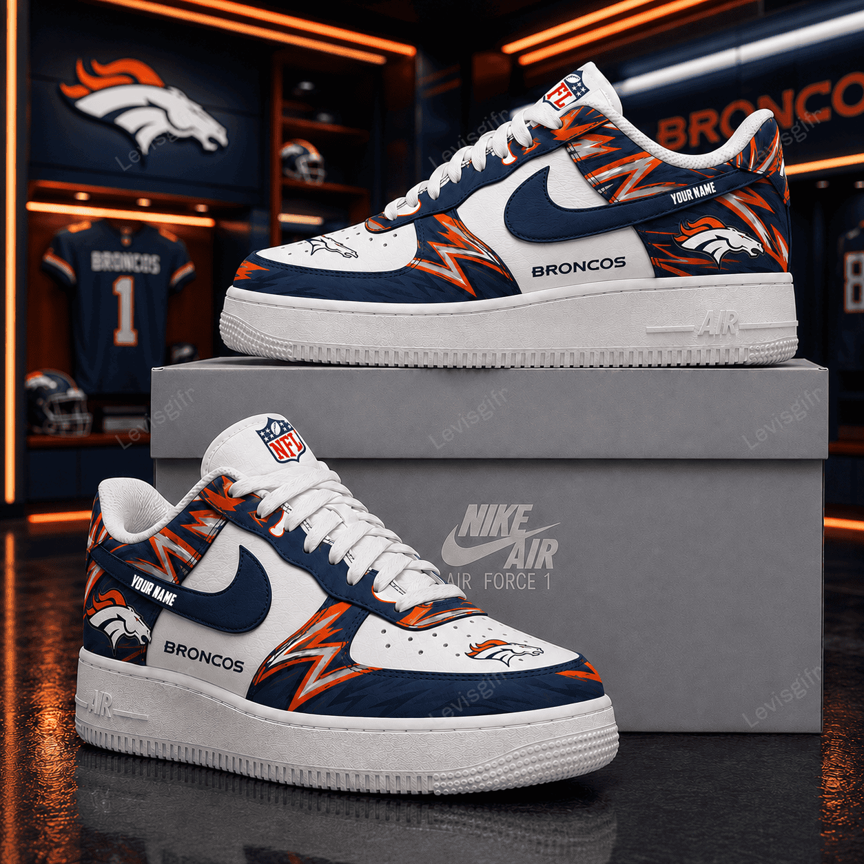 DB x NFL Premium AF1 Sneaker Personalized Gift For Fan
