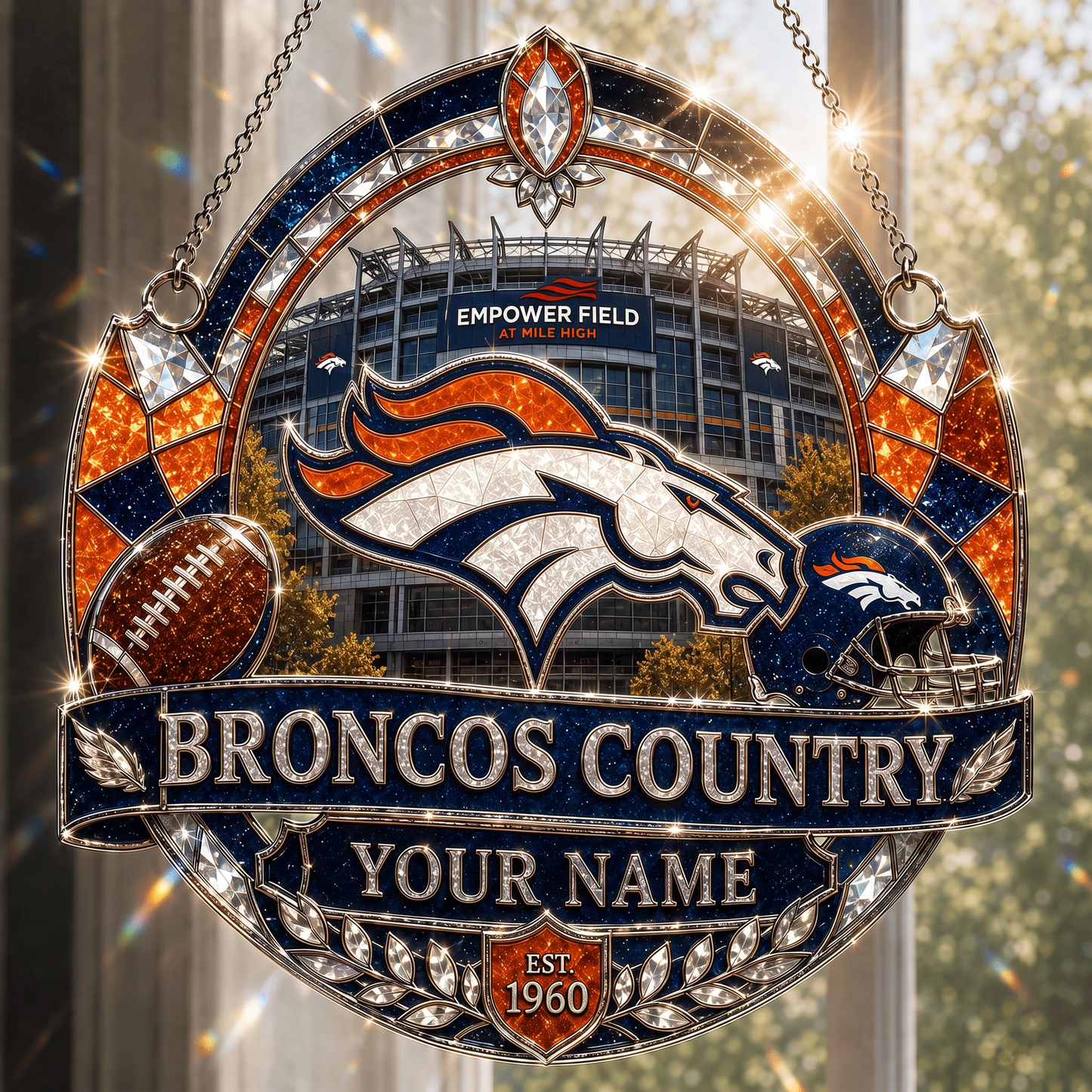 DB x NFL Premium Suncatcher Luxury Personalized Gift For Fan