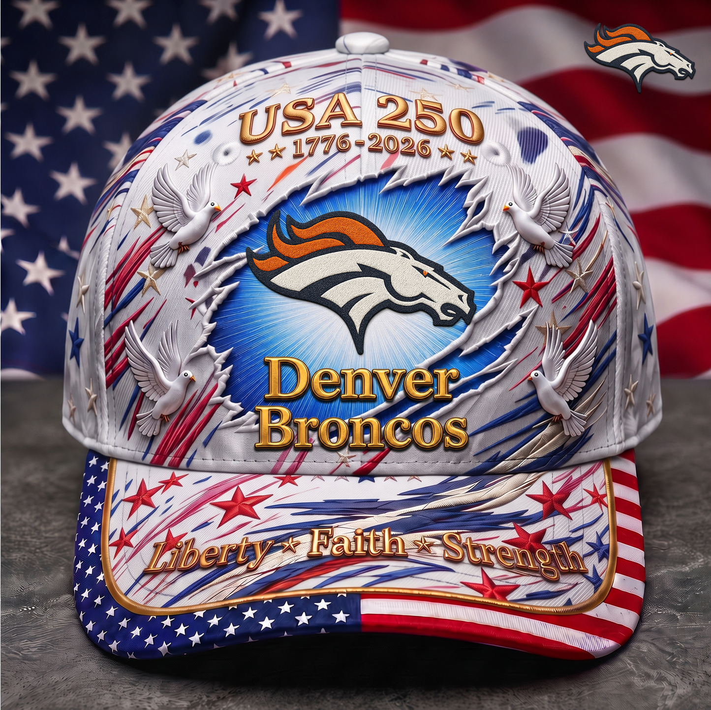 Premium NFL x DL 250 Years Anniversary Of Freedom Cap V4 260626