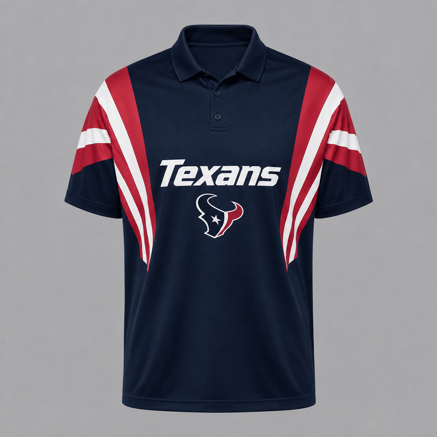 HOU x NFL Sleeve Collared Sports Polo Shirt