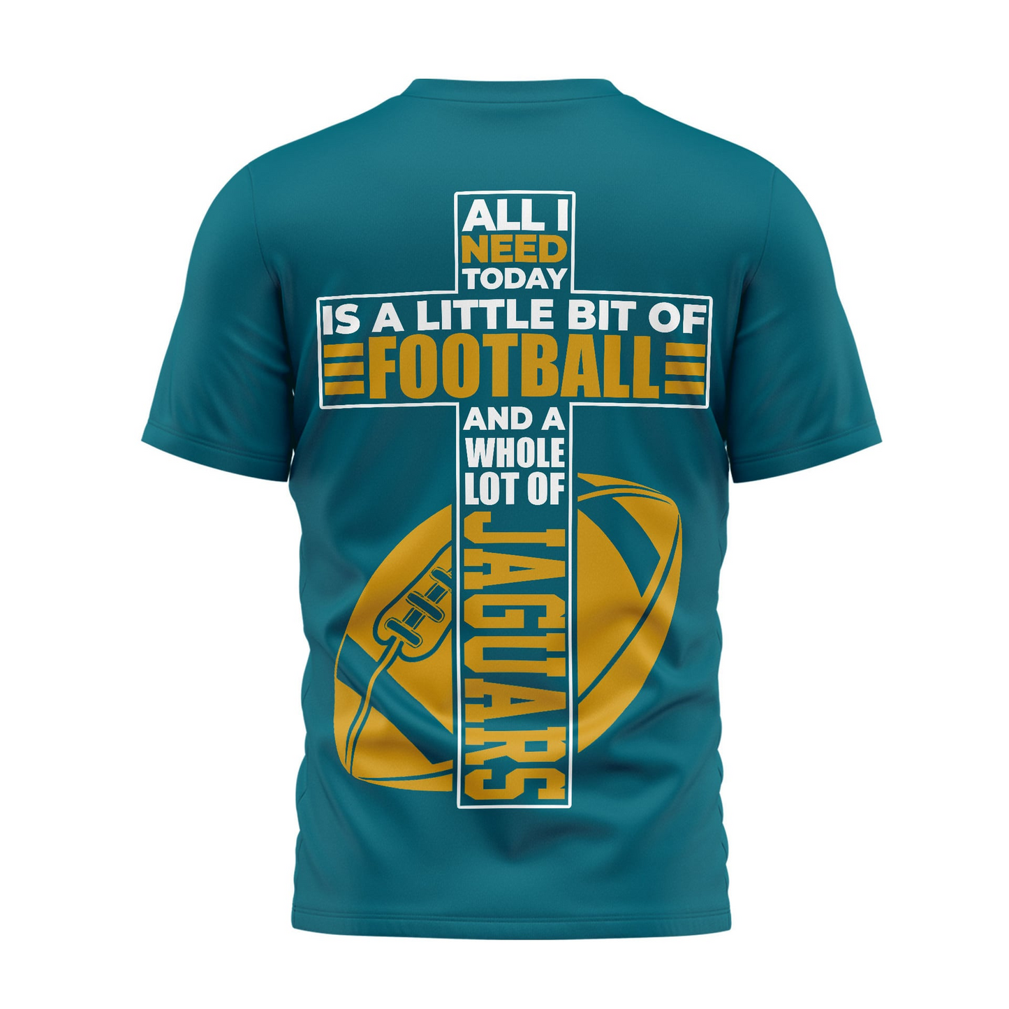 JAC x NFL Whole Lot of Football Christian Cross 3D Shirt