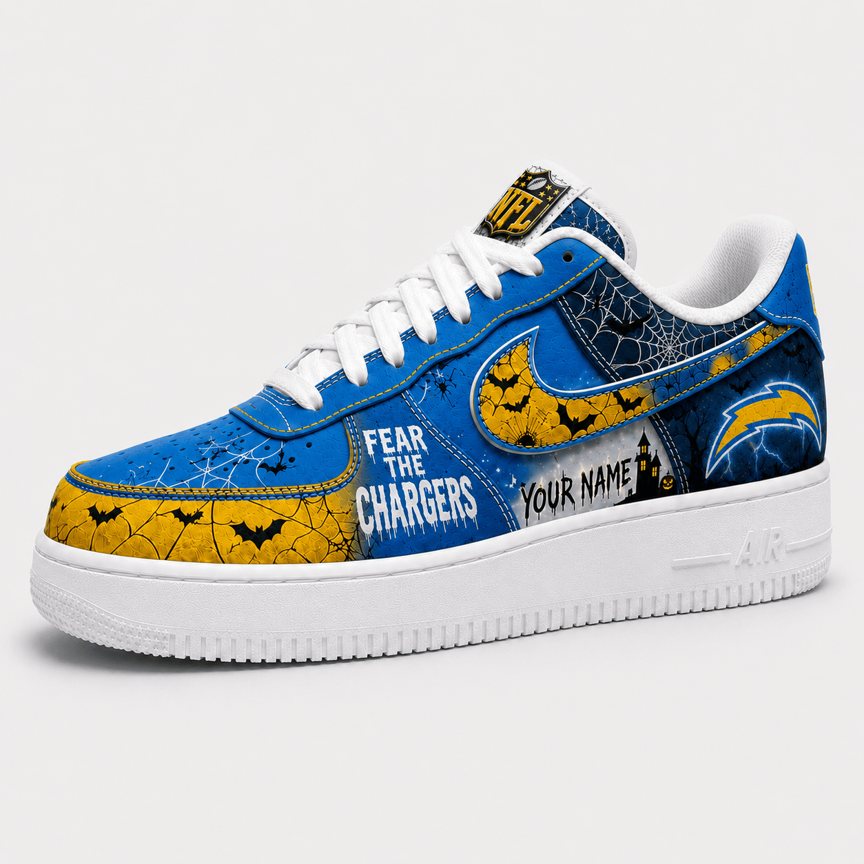 LAC x Premium NFL Fear The Team Halloween AF1 Sneakers