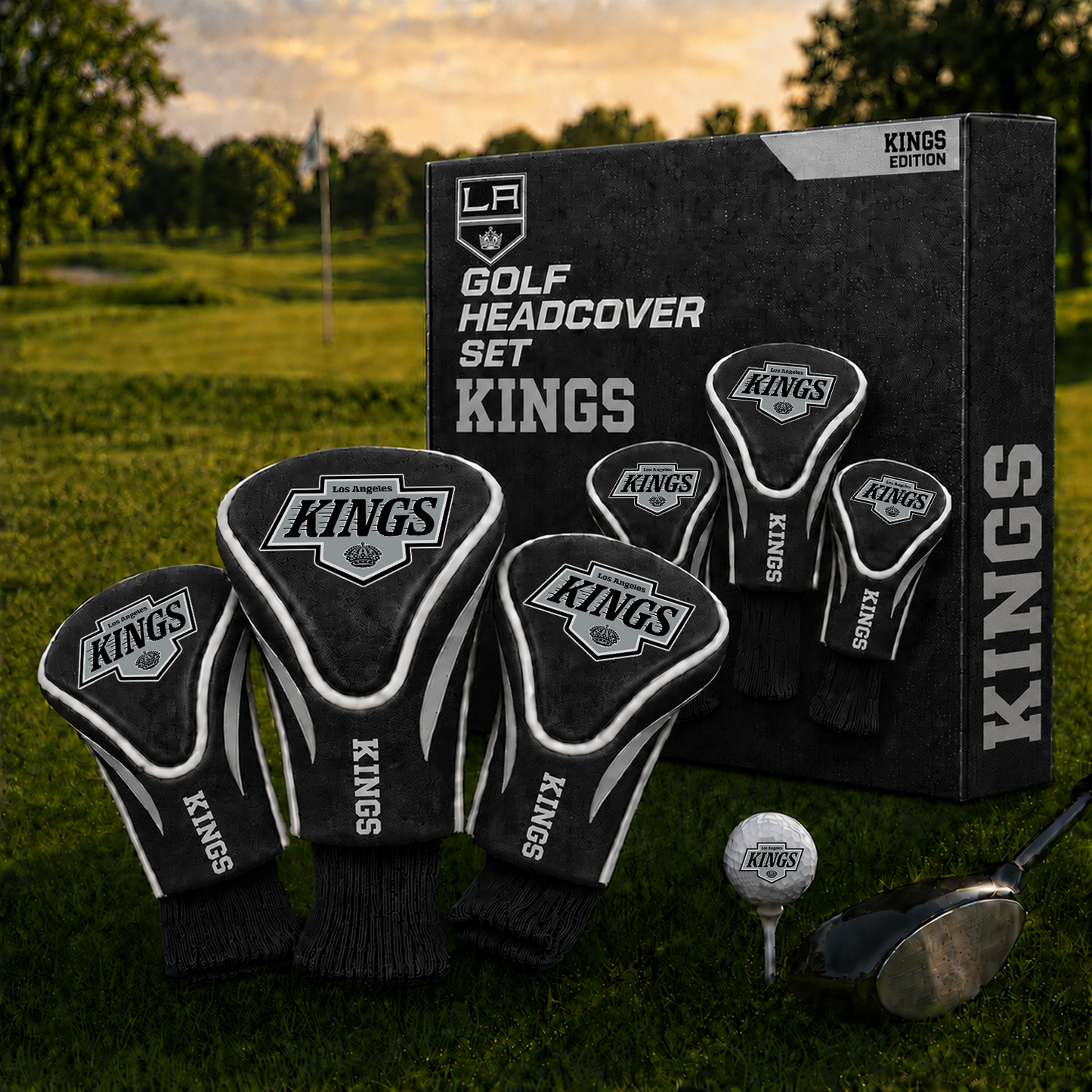 LAK Team Golf NHL 3-Pack Contour Sock Headcovers