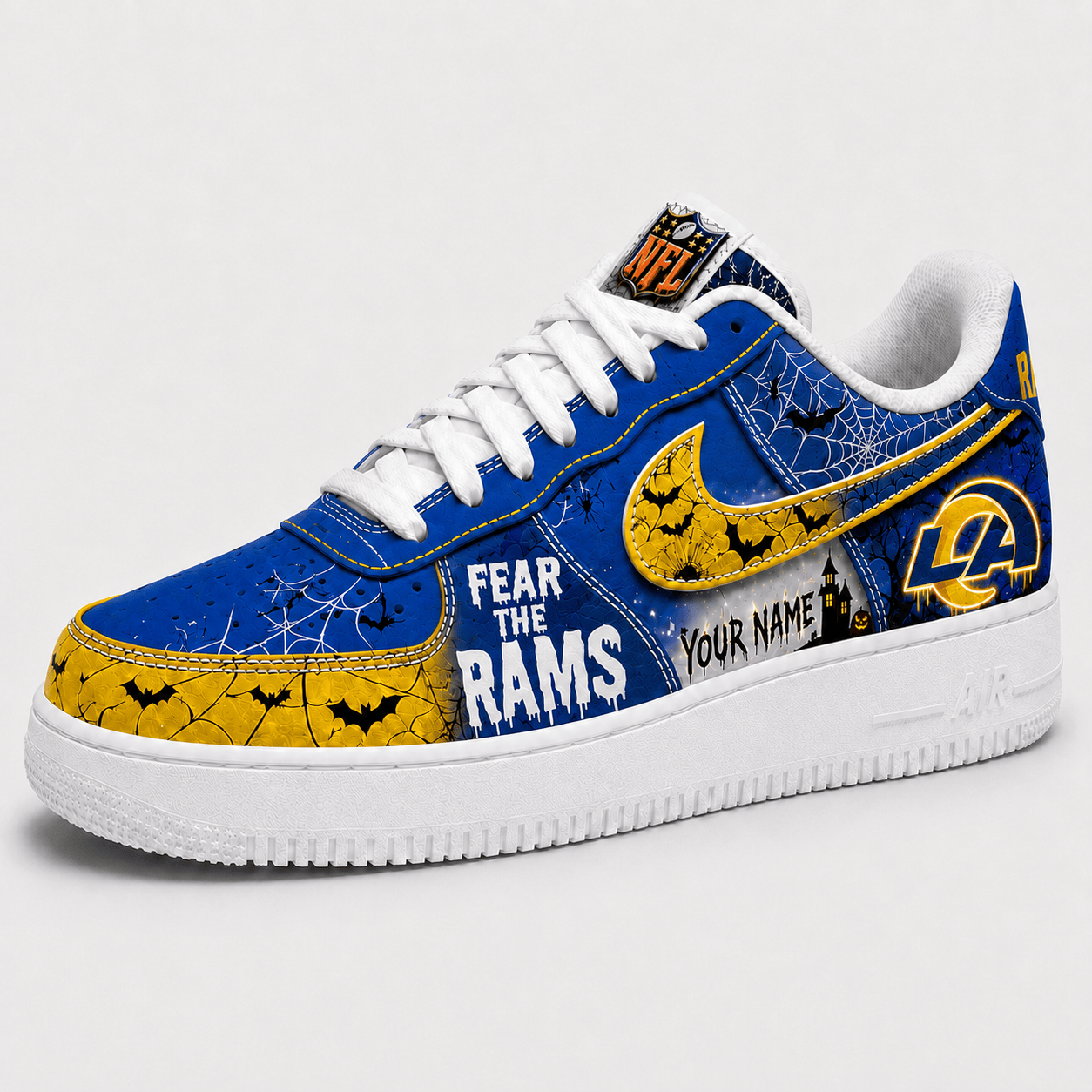 LAR x Premium NFL Fear The Team Halloween AF1 Sneakers