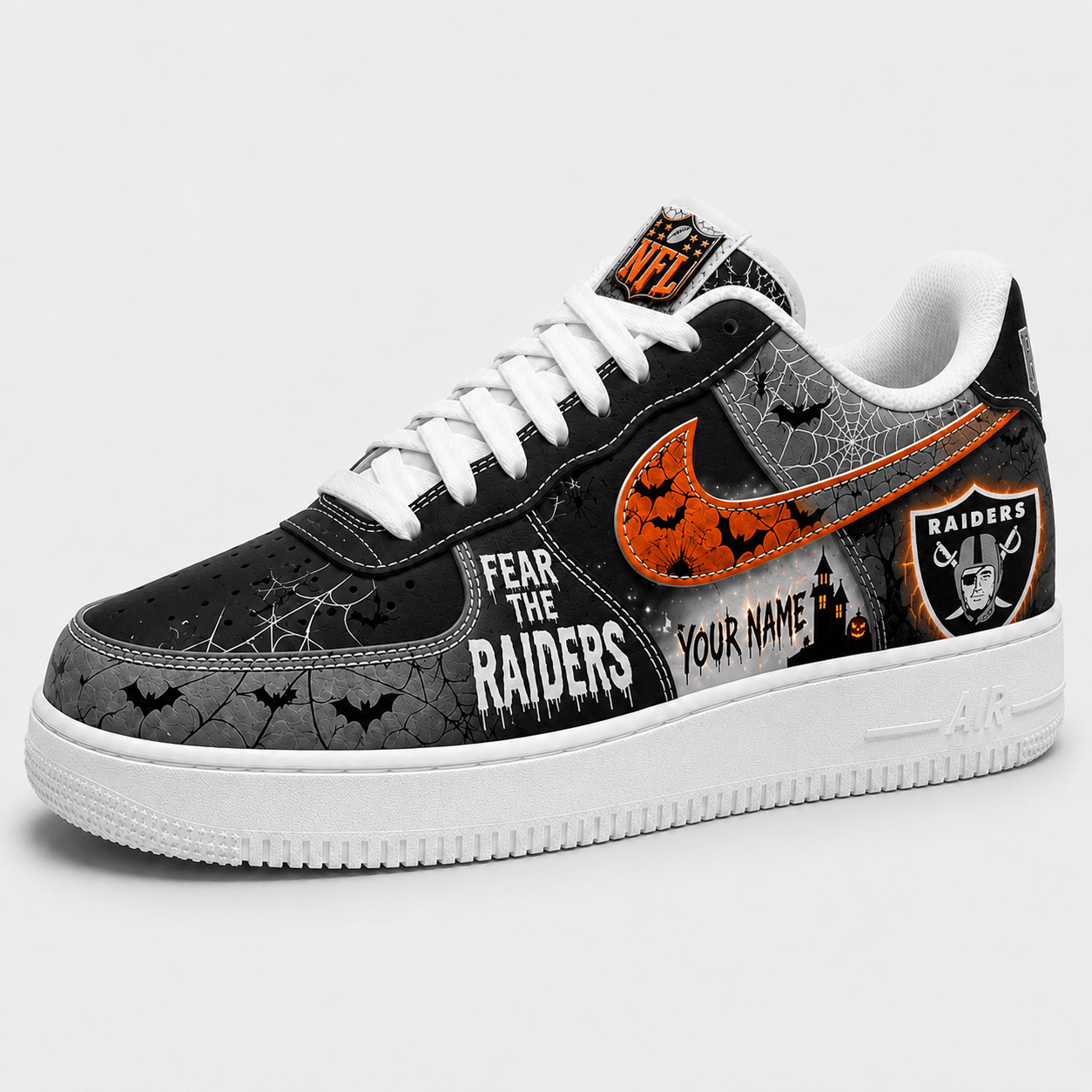 LVR x Premium NFL Fear The Team Halloween AF1 Sneakers