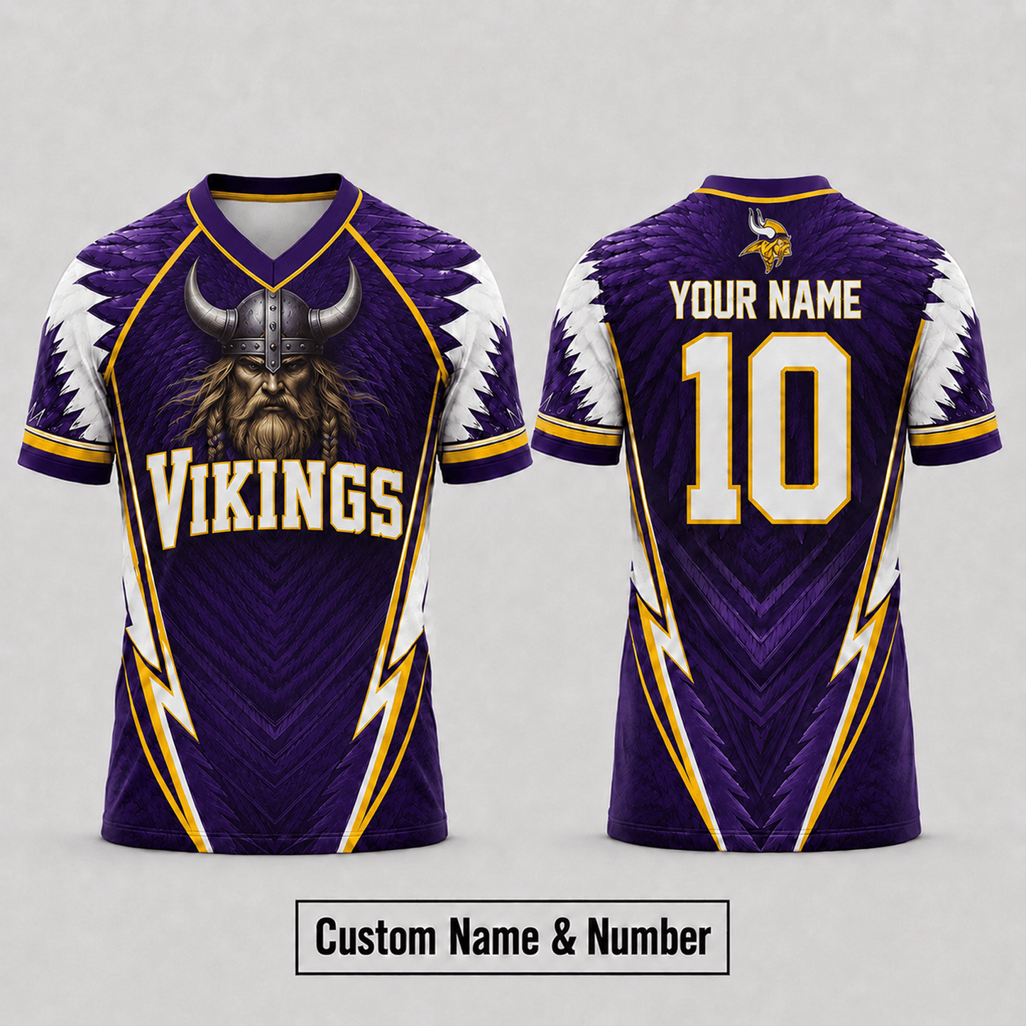 MIN x NFL Premium Custom Name And Number Jersey For Fierce Football Fans