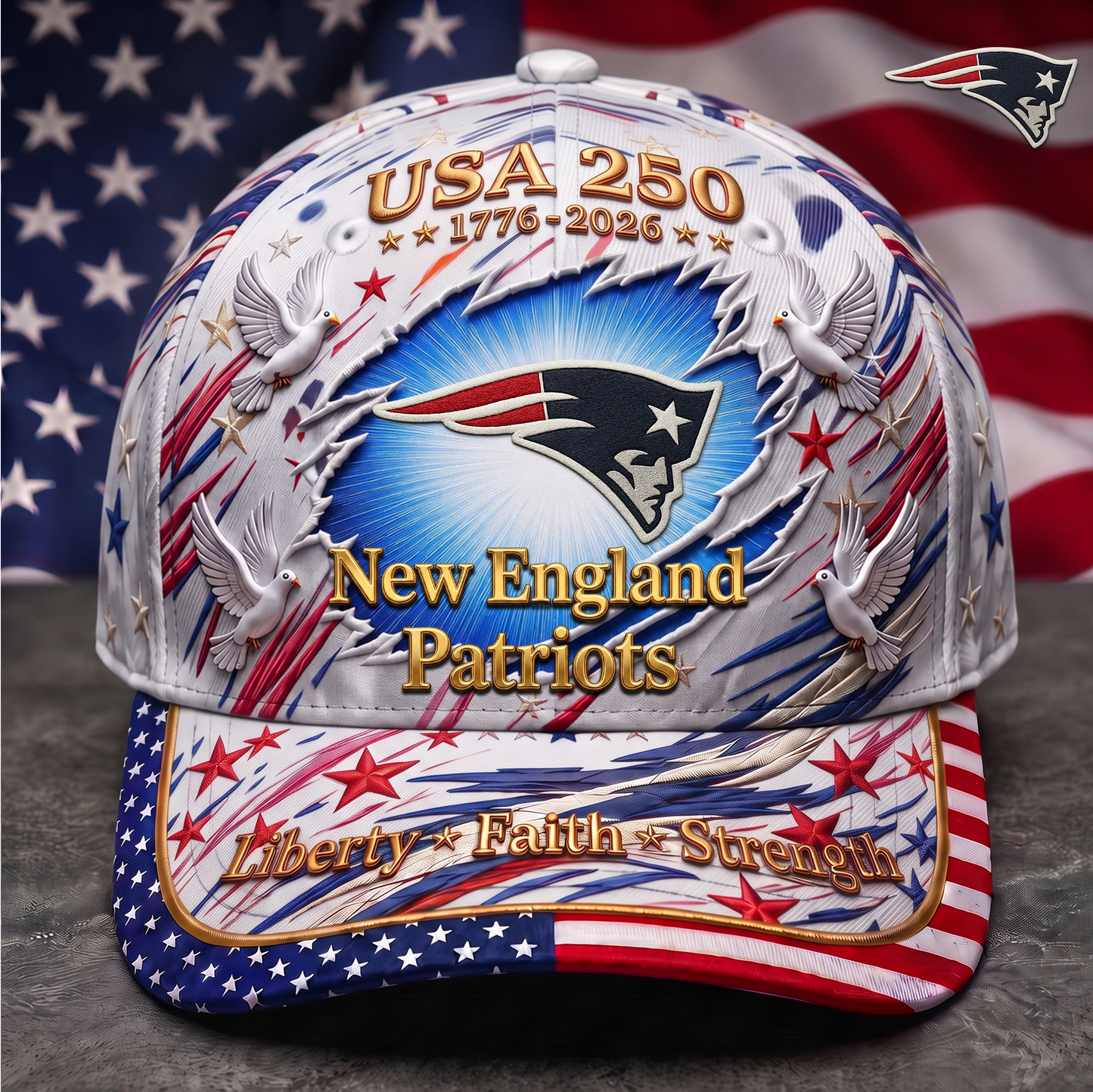 Premium NFL x NEP 250 Years Anniversary Of Freedom Cap V4 260626