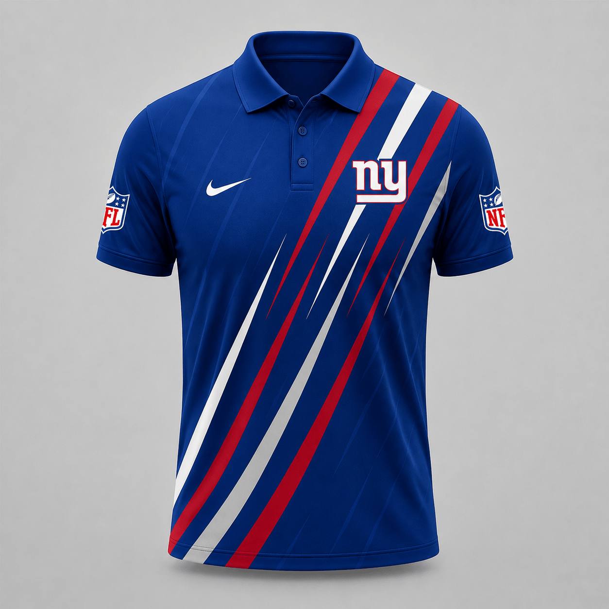 NYG x NFL Premium Athletic Stripe Polo Shirt