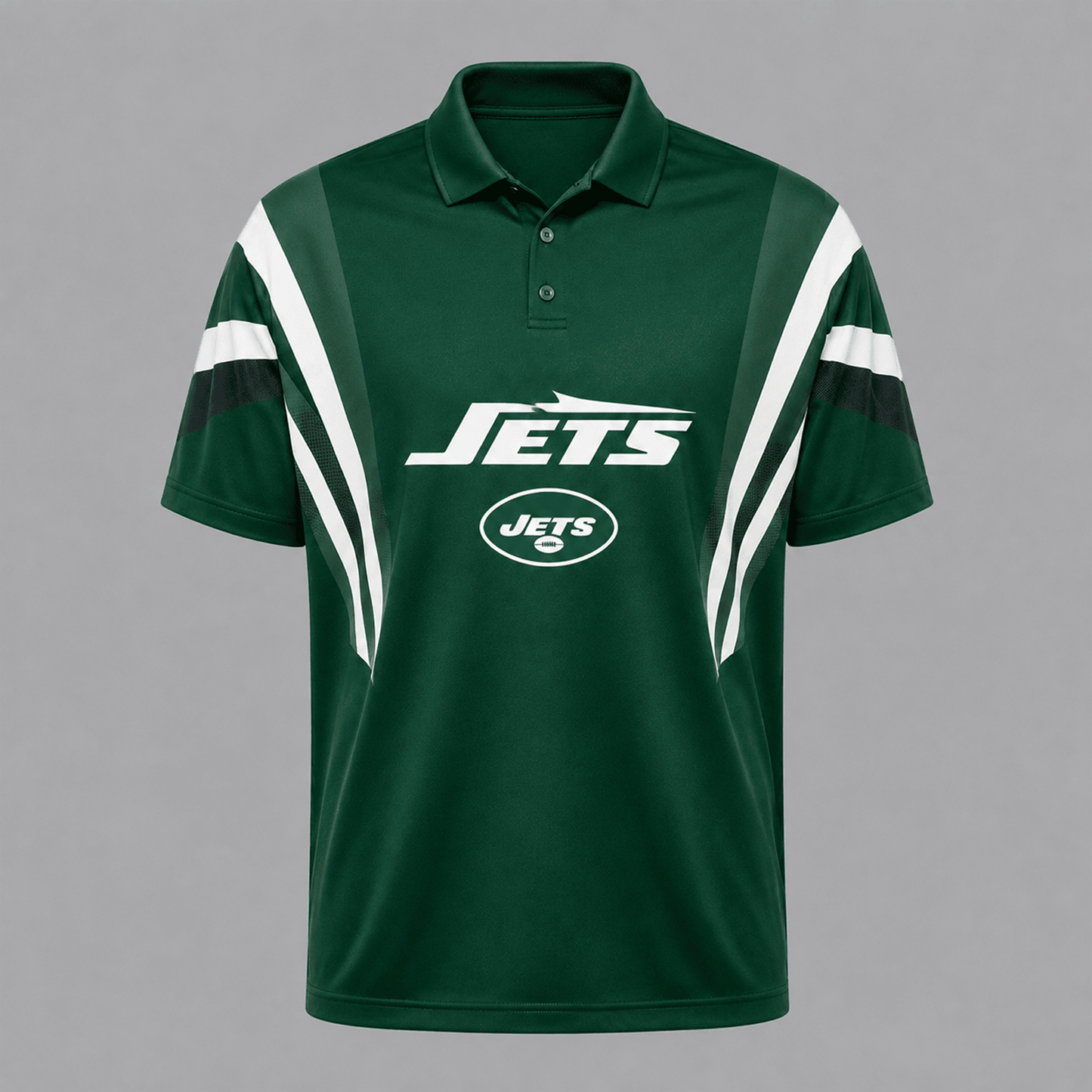 NYJ x NFL Sleeve Collared Sports Polo Shirt