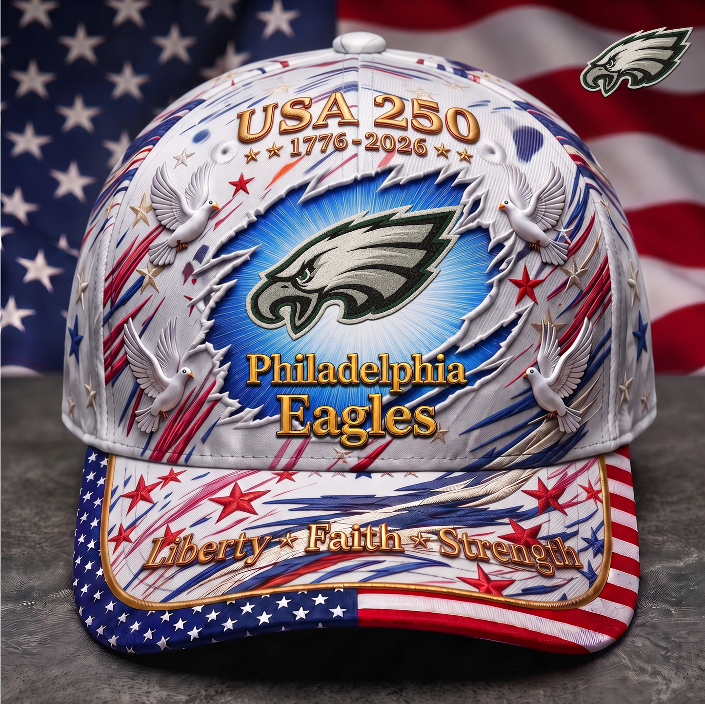 Premium NFL x PE 250 Years Anniversary Of Freedom Cap V4 260626