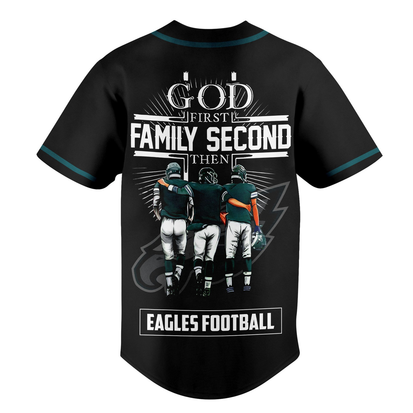 PHI x NFL God First, Family Second – Faith & Brotherhood Football Jersey
