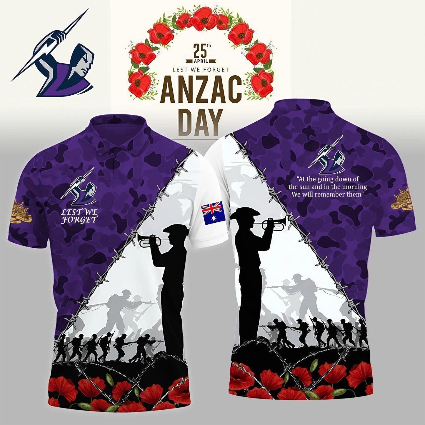 PREMIUM NRL X MS ANZAC DAY POLO SHIRT LIMITED EDITION NDT NHM 130326