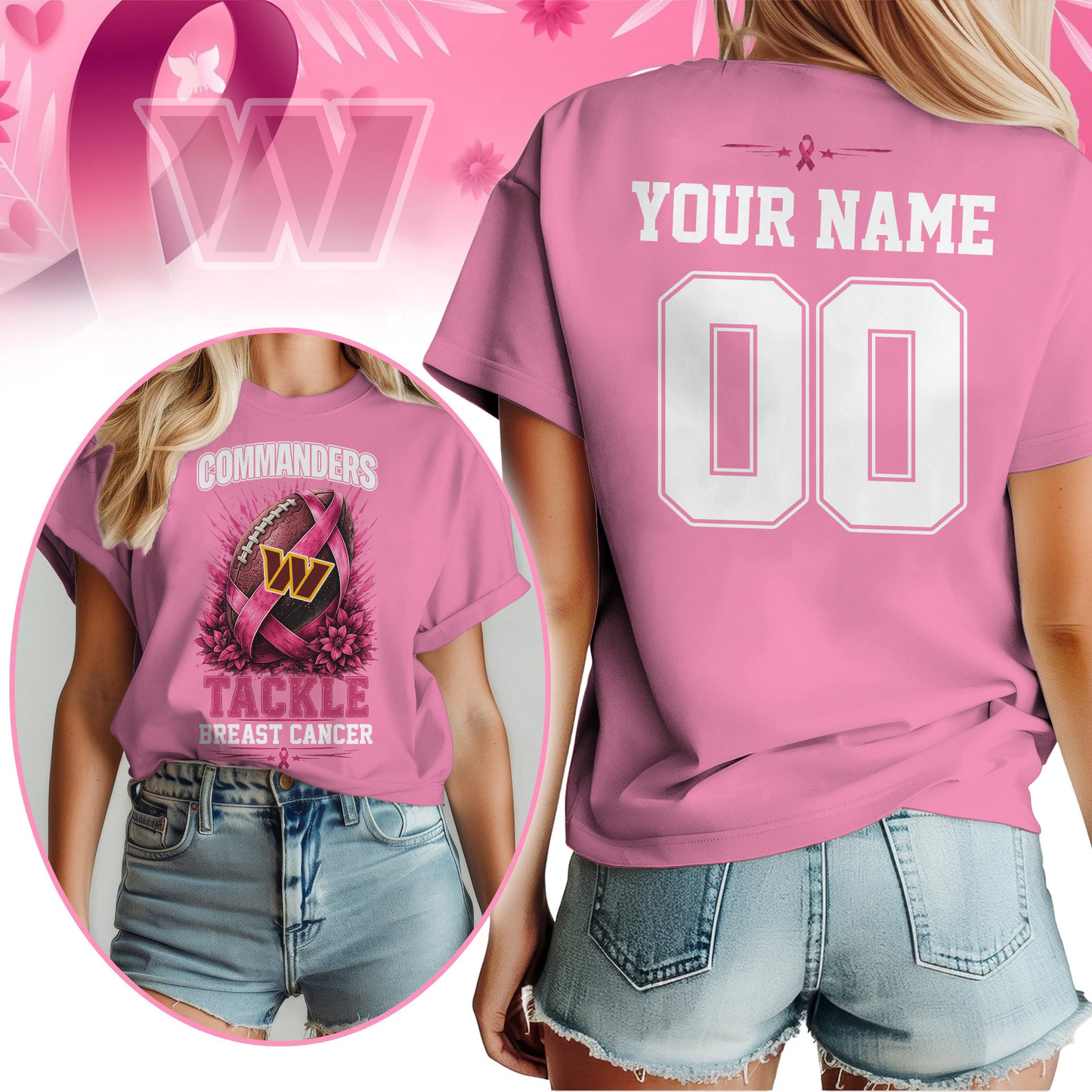 Personalized WC x NFL Premium Tackle Breast Cancer Shirt