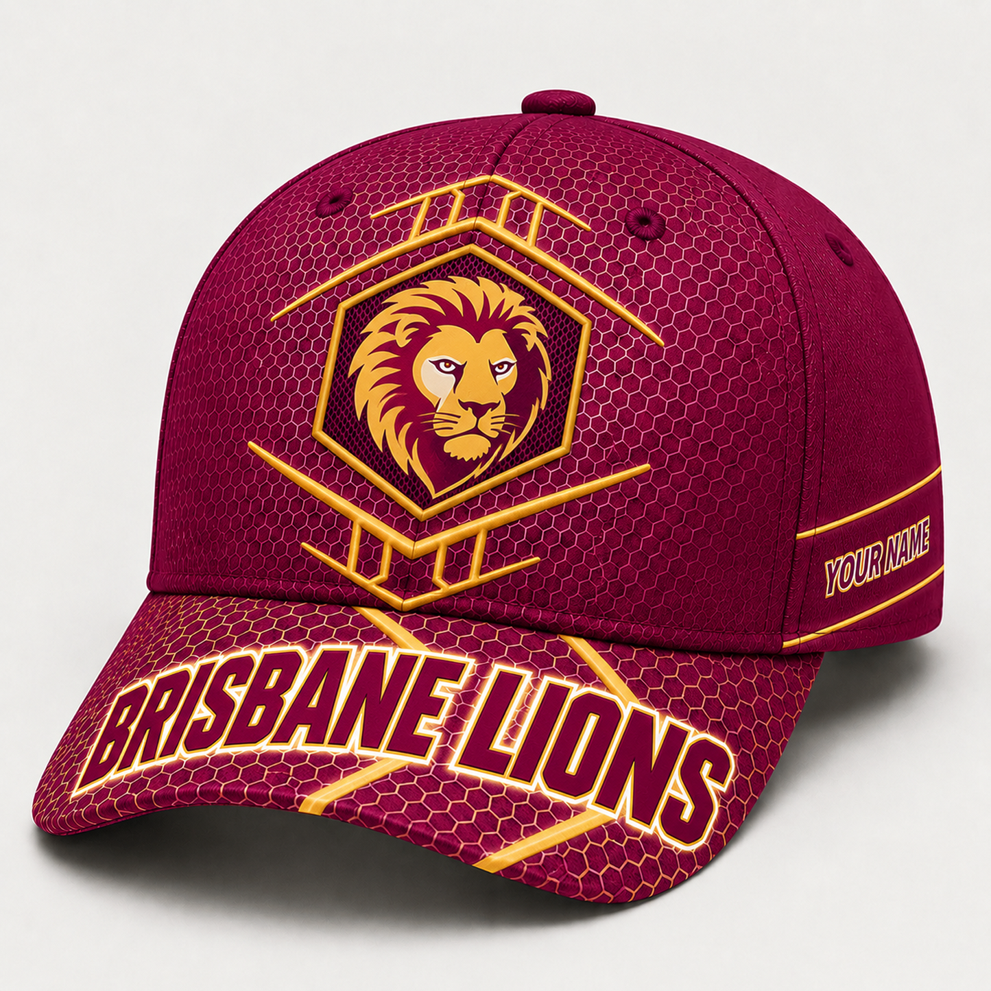 Premium AFL x BRI Honeycomb Custom Name Cap for Loyal Fans