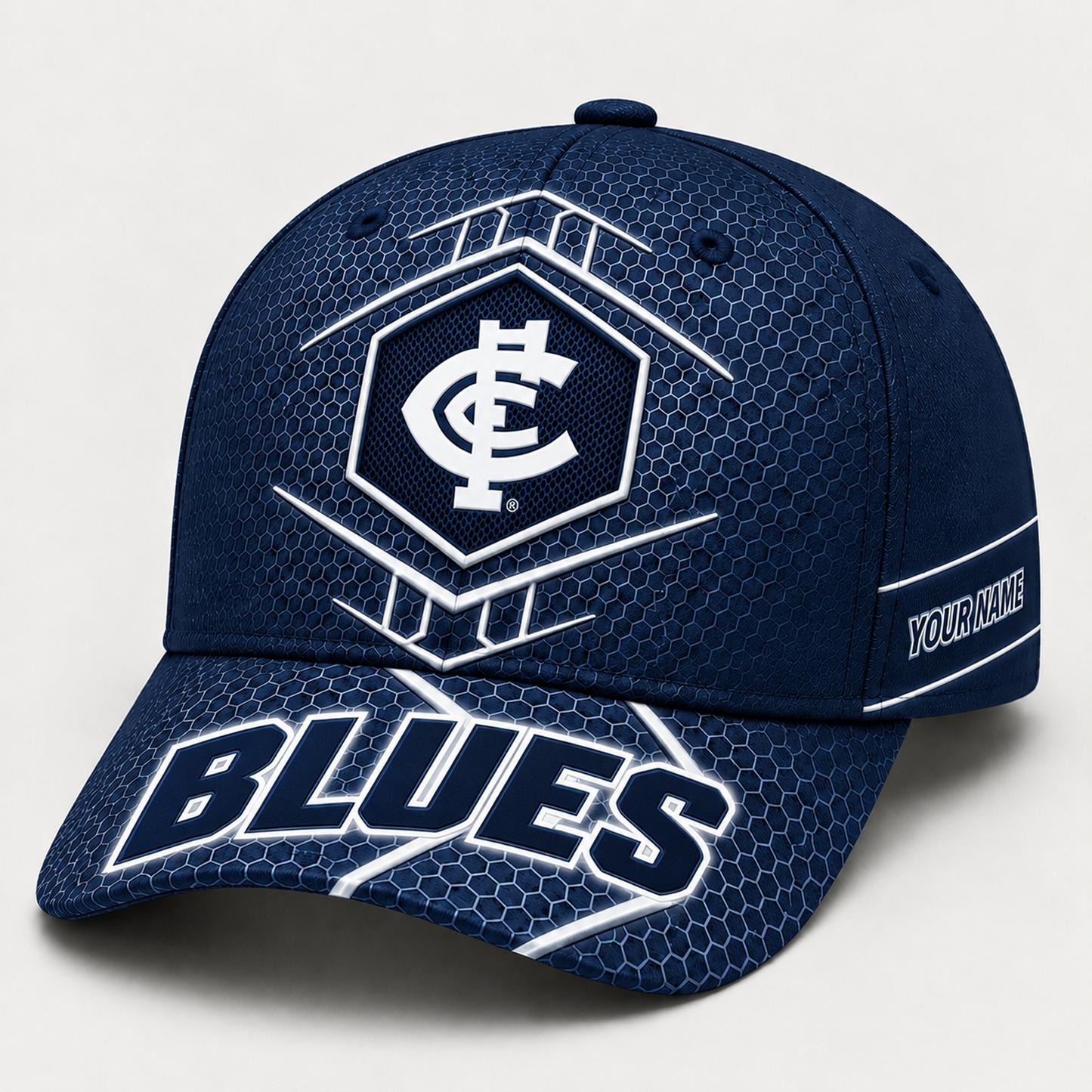 Premium AFL x CAR Honeycomb Custom Name Cap for Loyal Fans