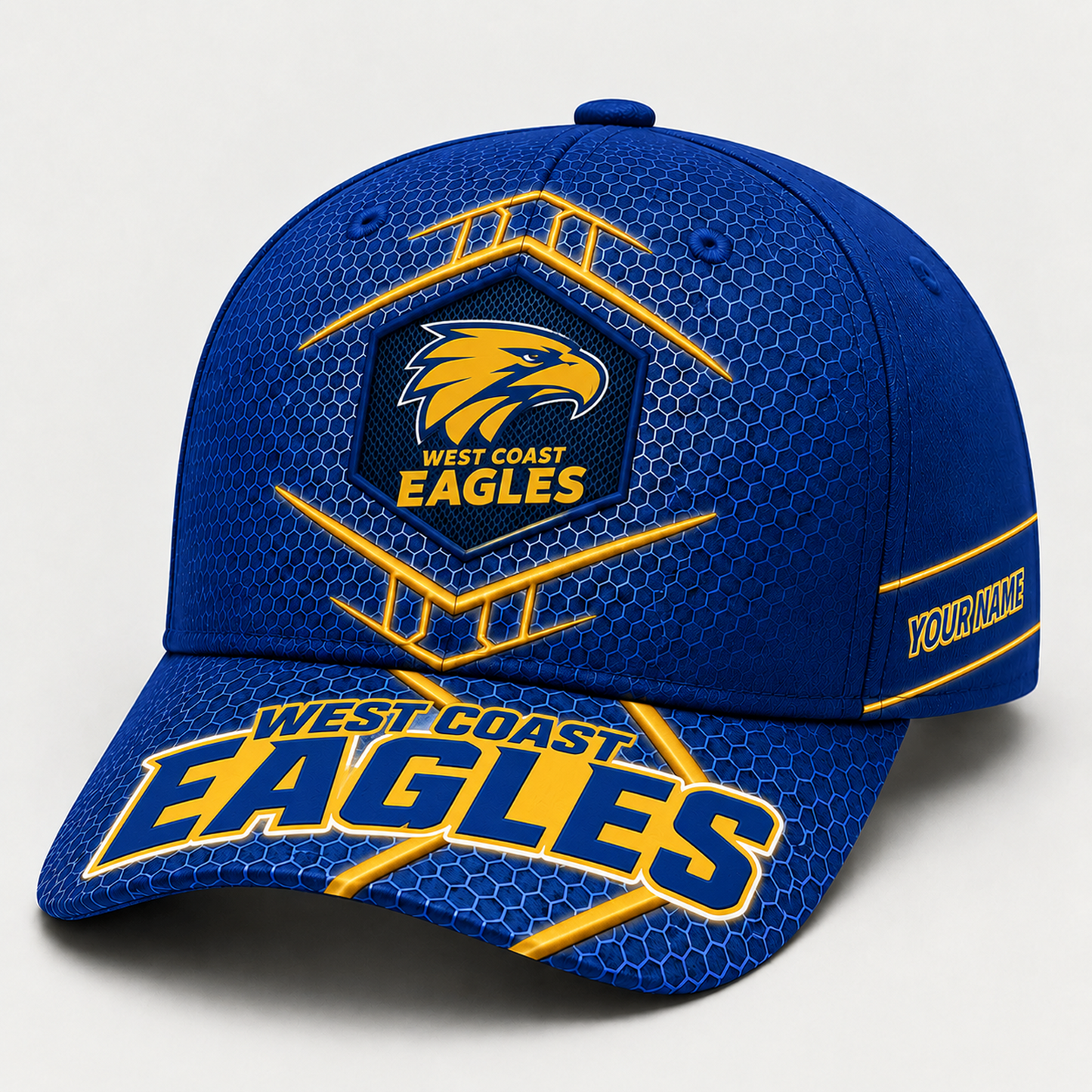 Premium AFL x WCE Honeycomb Custom Name Cap for Loyal Fans