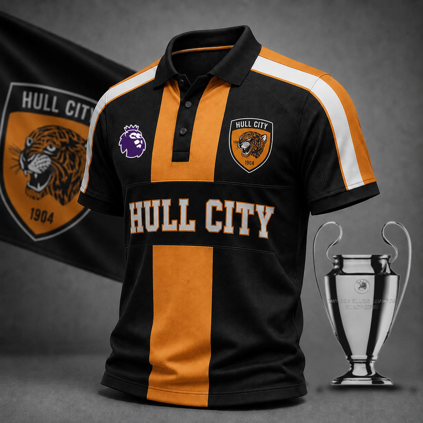 Premium EPL x HUL Heritage Stripe Rugby Polo Shirt