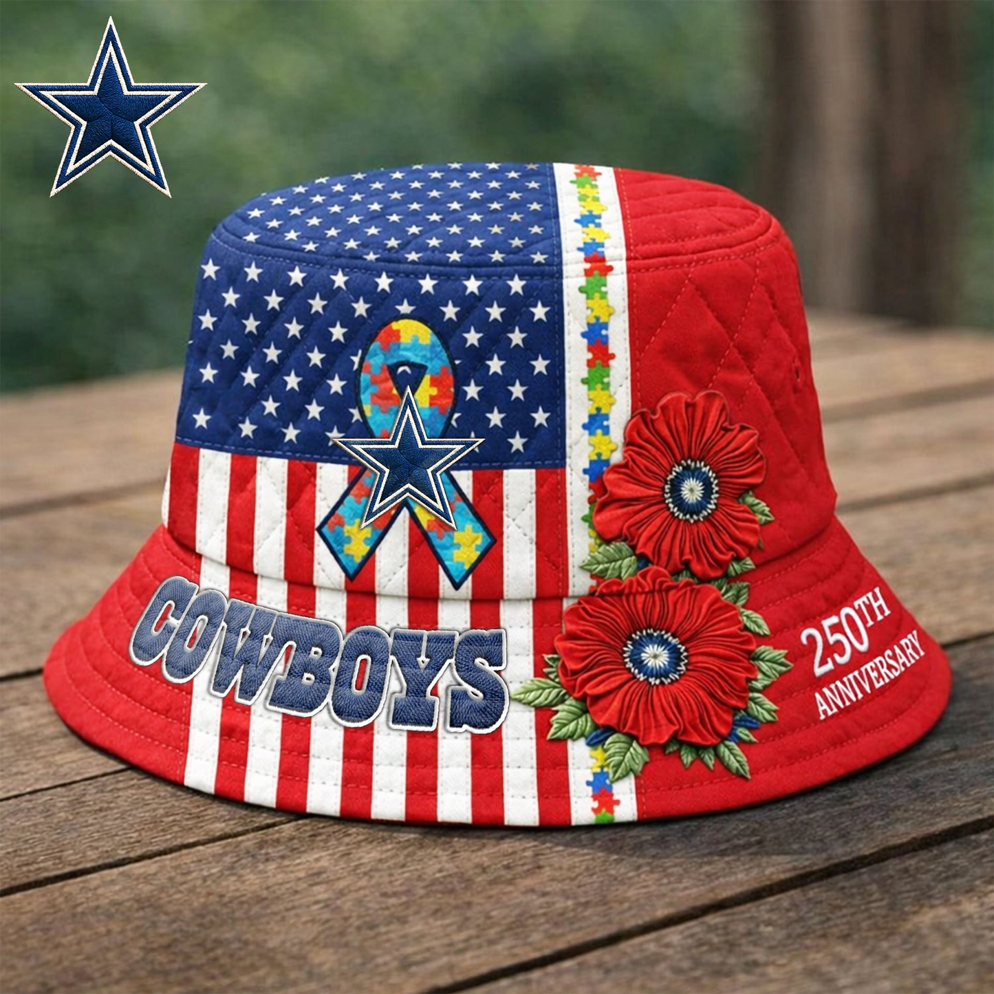 Premium NFL X DC Autism 250th Anniversary Bucket Hat NDT VHM