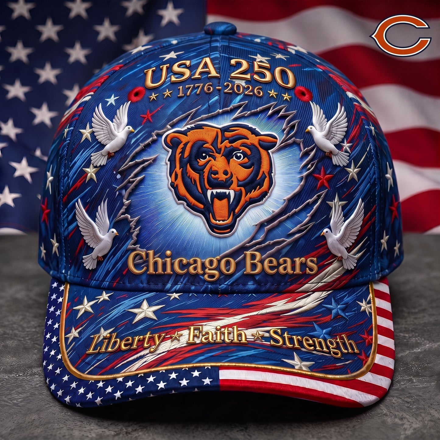 Premium NFL x CB 250 Years Anniversary Of Freedom Cap V4 260626