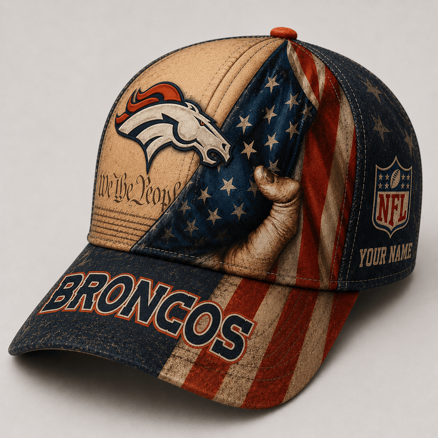 Premium NFL x DEN We The People Patriotic Flag Classic Cap