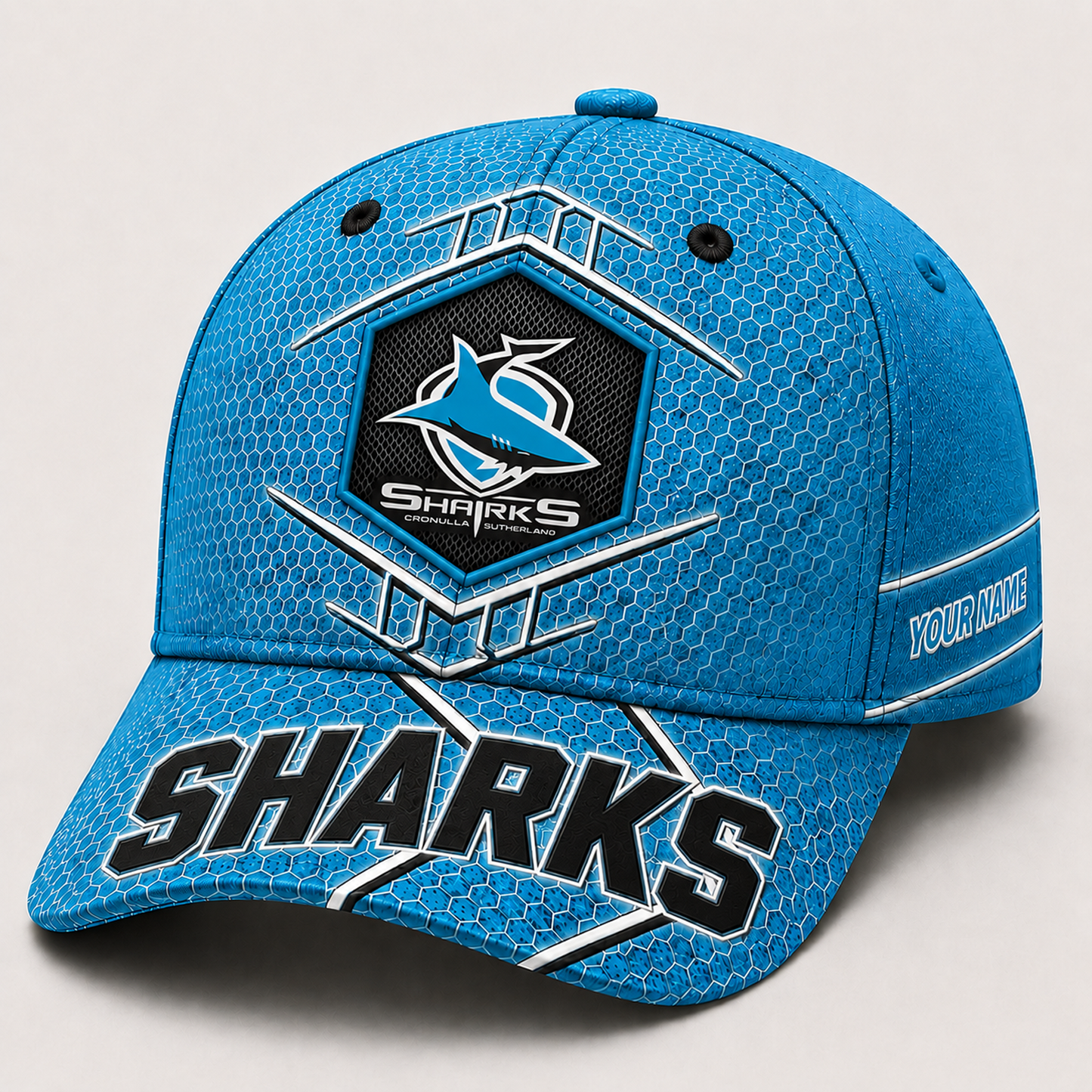 Premium NRL x CRO Honeycomb Custom Name Cap for Loyal Fans
