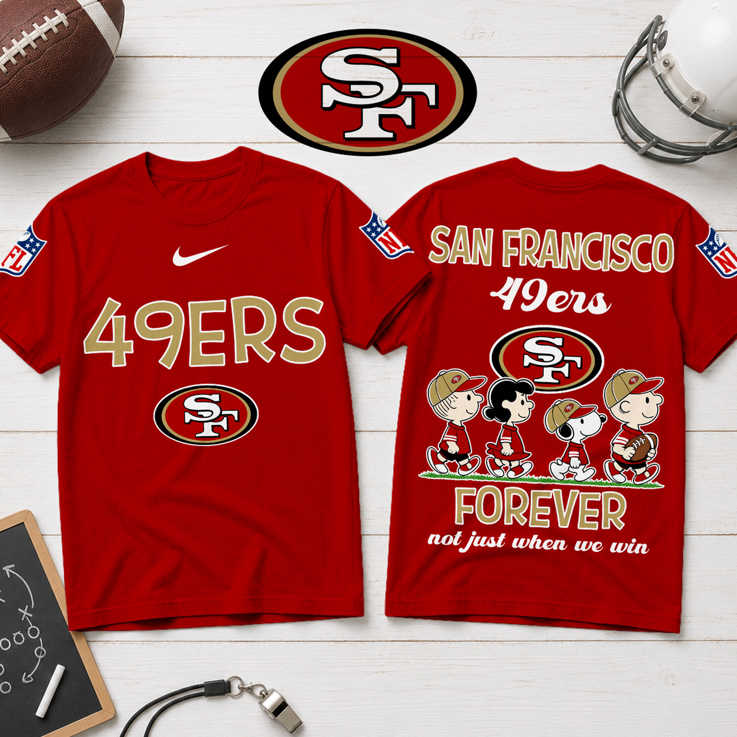 SF x NFL Forever – Peanuts Football Fan 3D Shirt 2007