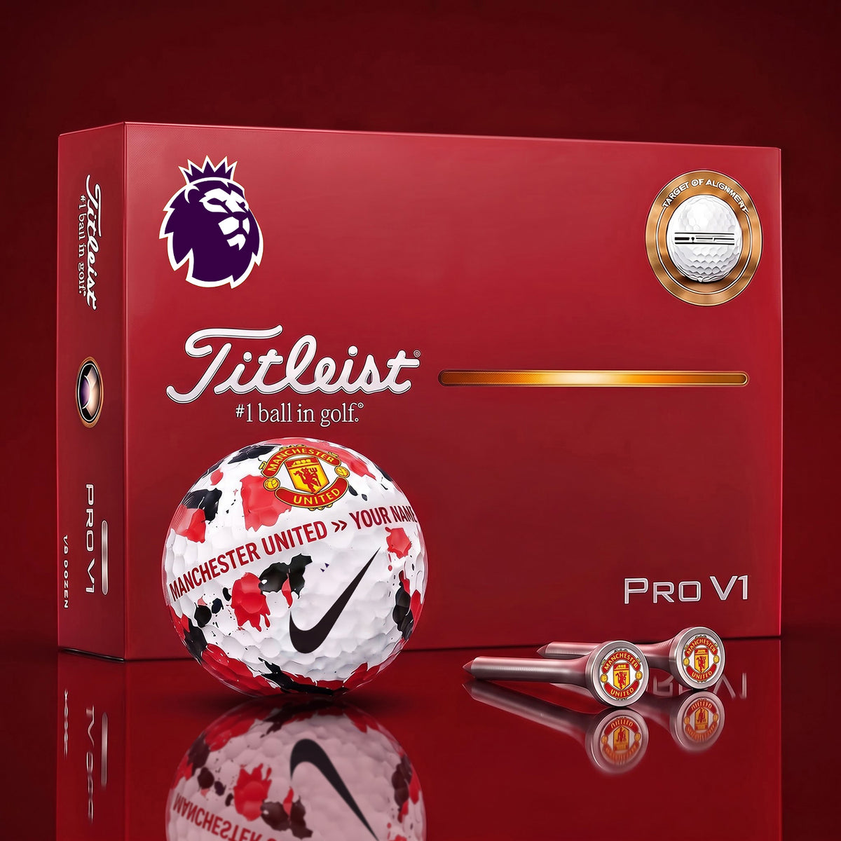 SIGNATURE EPL X MU DELUXE PERSONALIZED GOLF BALL LIMITED EDITION V4