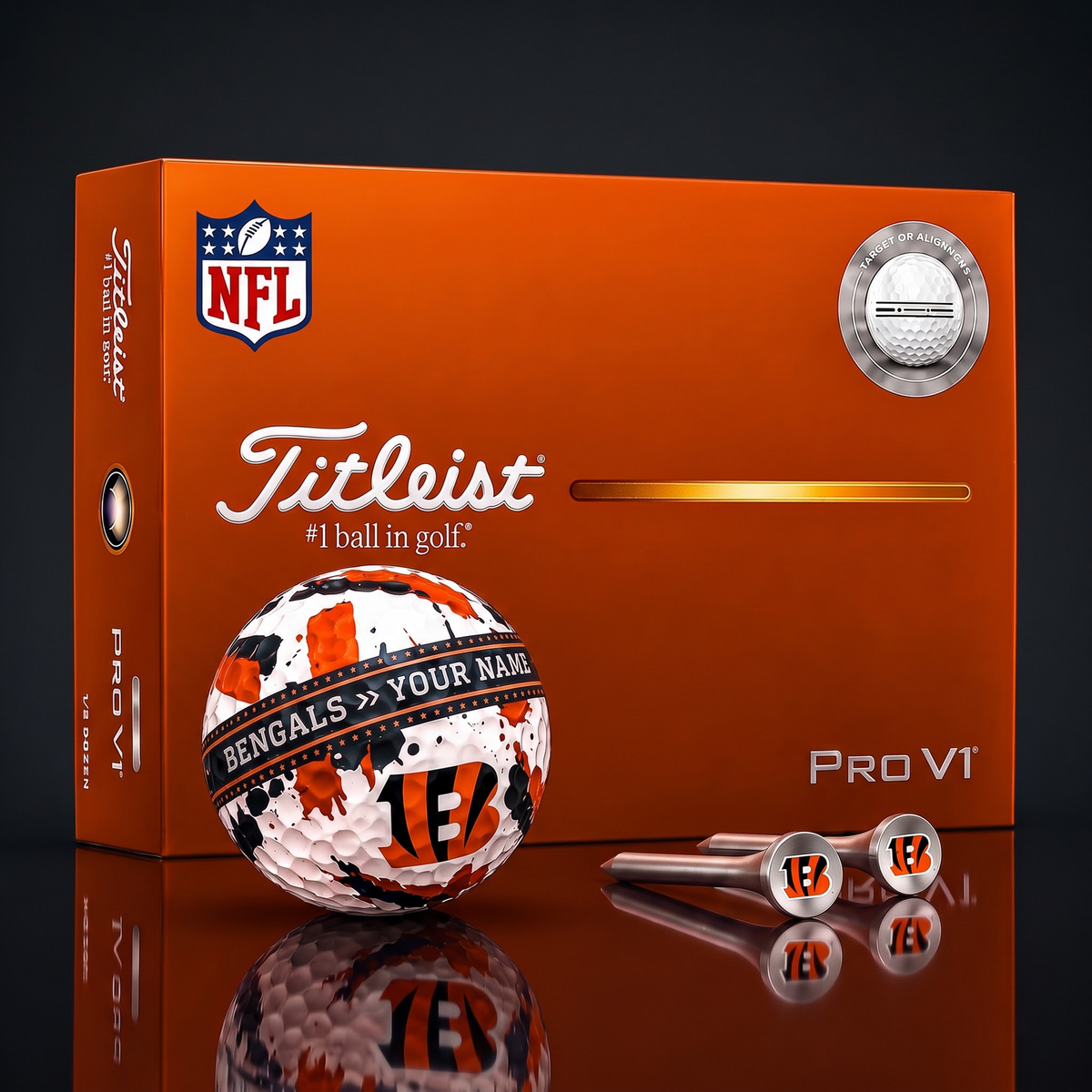 SIGNATURE NFL X CIN DELUXE PERSONALIZED GOLF BALL LIMITED EDITION