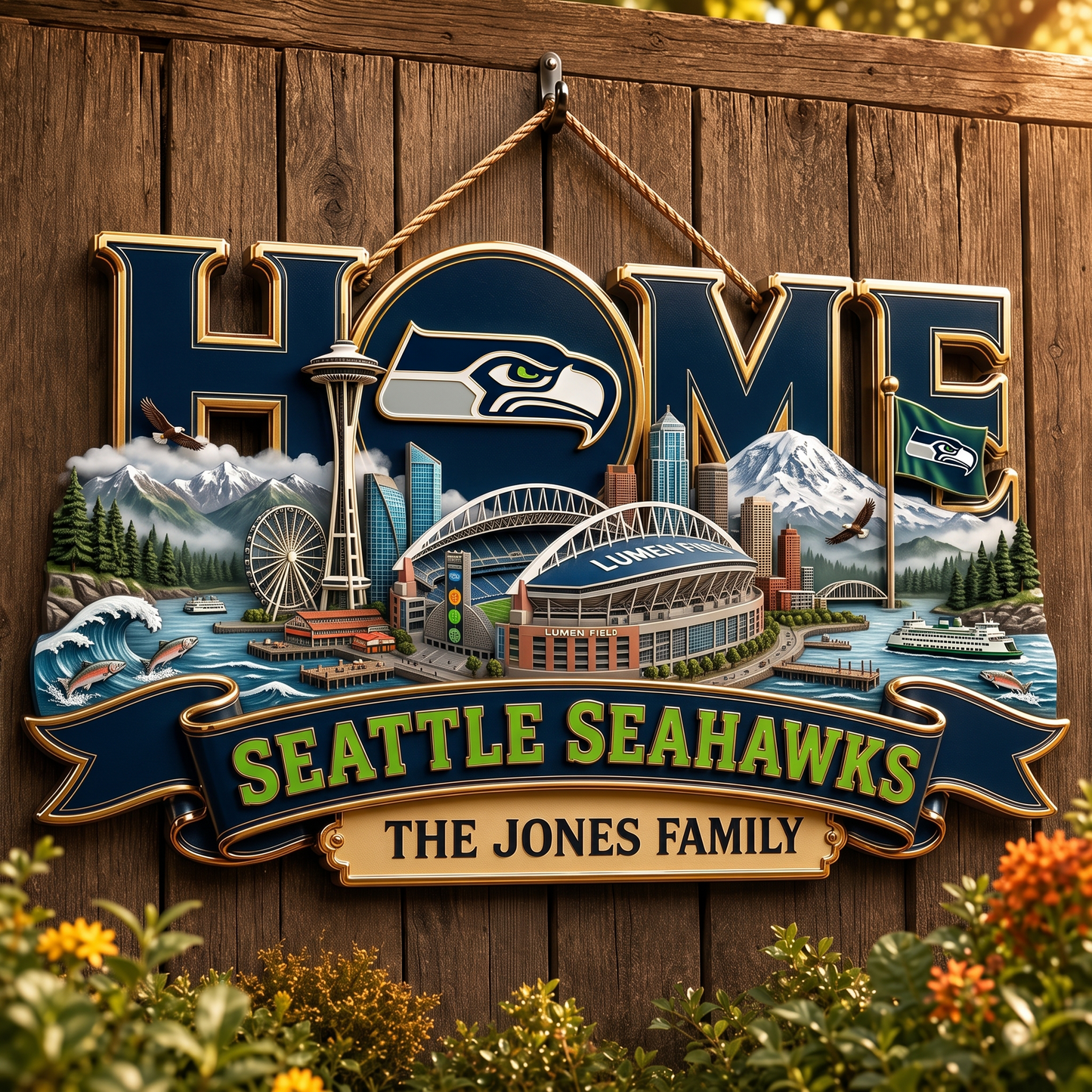 SS x NFL Team Home Metal Sìgn Custom Any Name Gifts For Home Decor