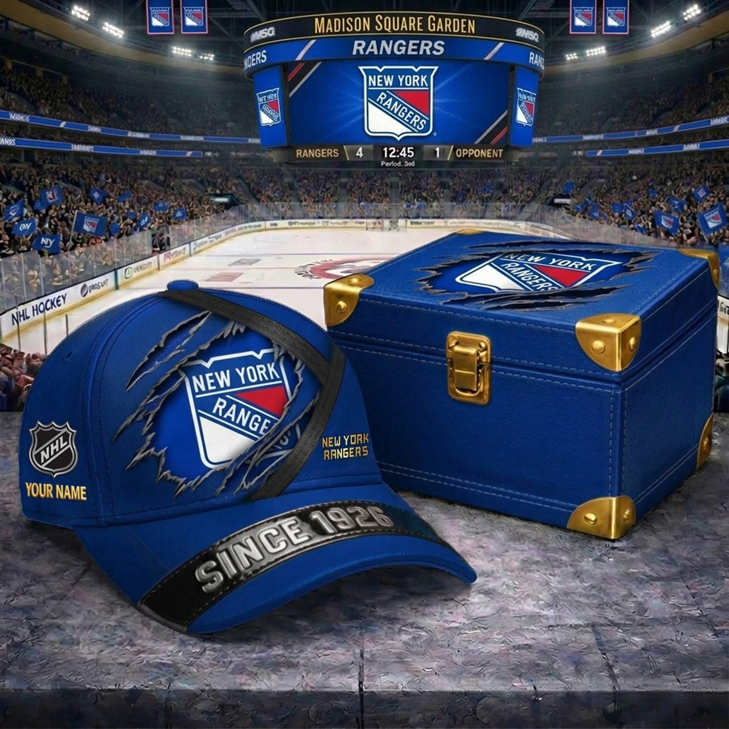 Signature Series NHL x NYR BESPOKE CRACK CUSTOM NAME HAT V3 NDT NHM 270426