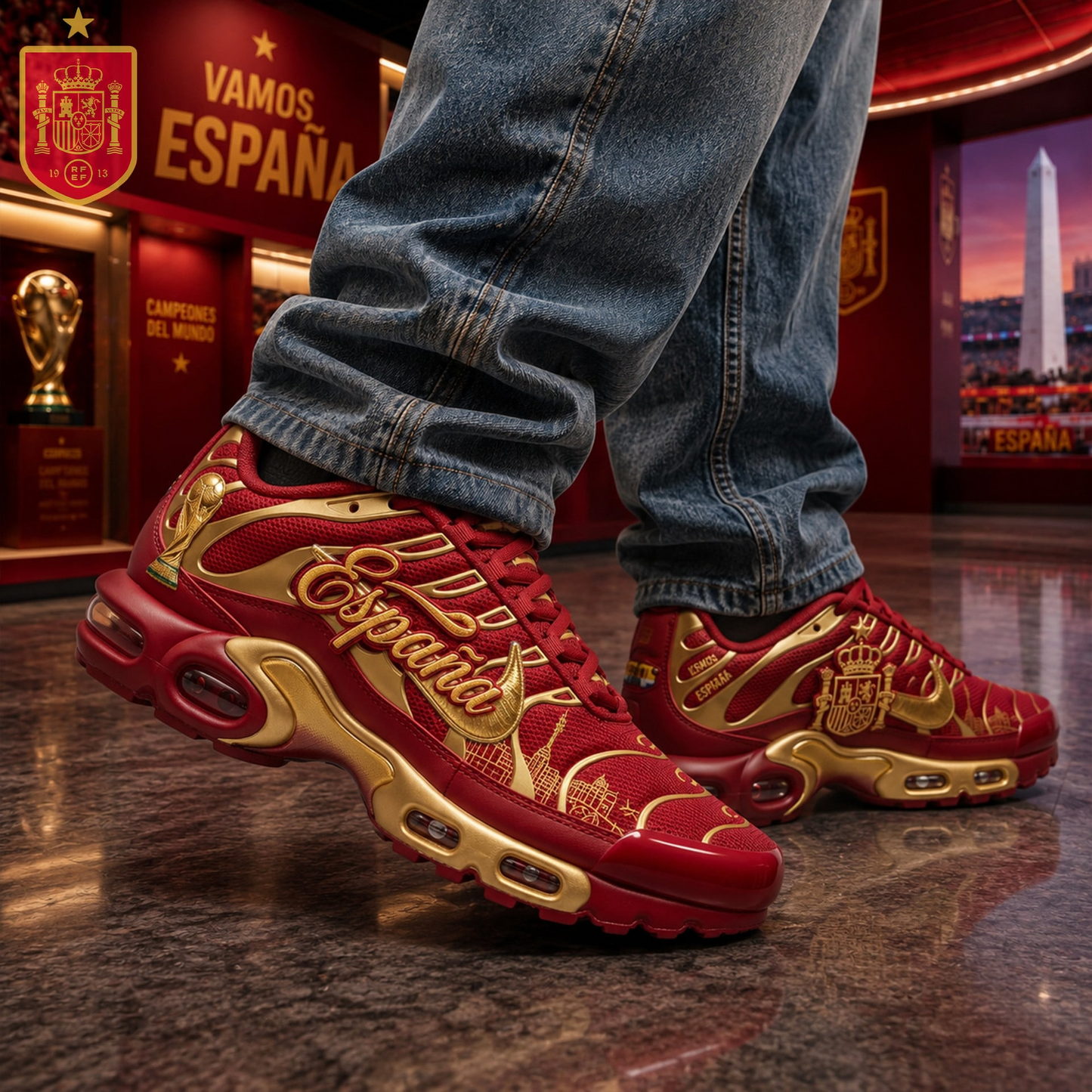 Spain National Football Team 2026 World Cup Champions Air Max Shoes Plus