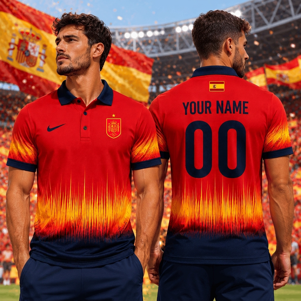 Spain National Football Team 2026 World Cup Champions Polo Shirt