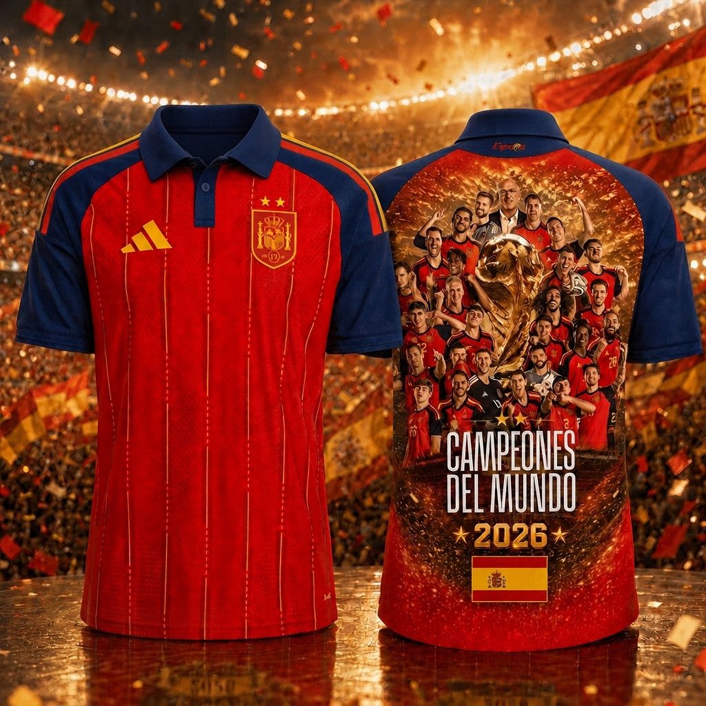 Spain National Football Team 2026 World Cup Champions V12 Shirt