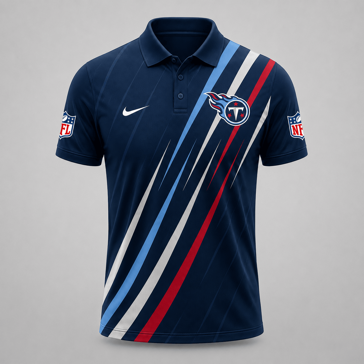 TEN x NFL Premium Athletic Stripe Polo Shirt