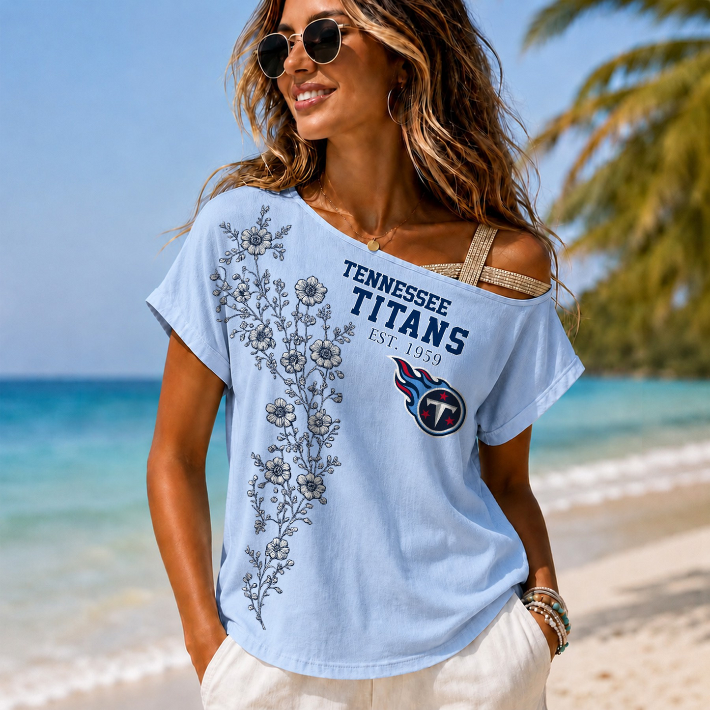TEN x NFL Slouchy Off-Shoulder T-Shirt