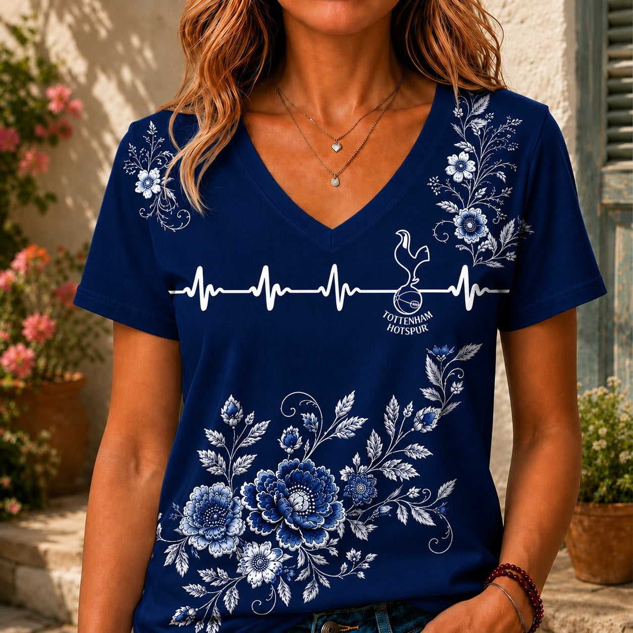 TH x EPL Luxury Women V-Neck Shirt