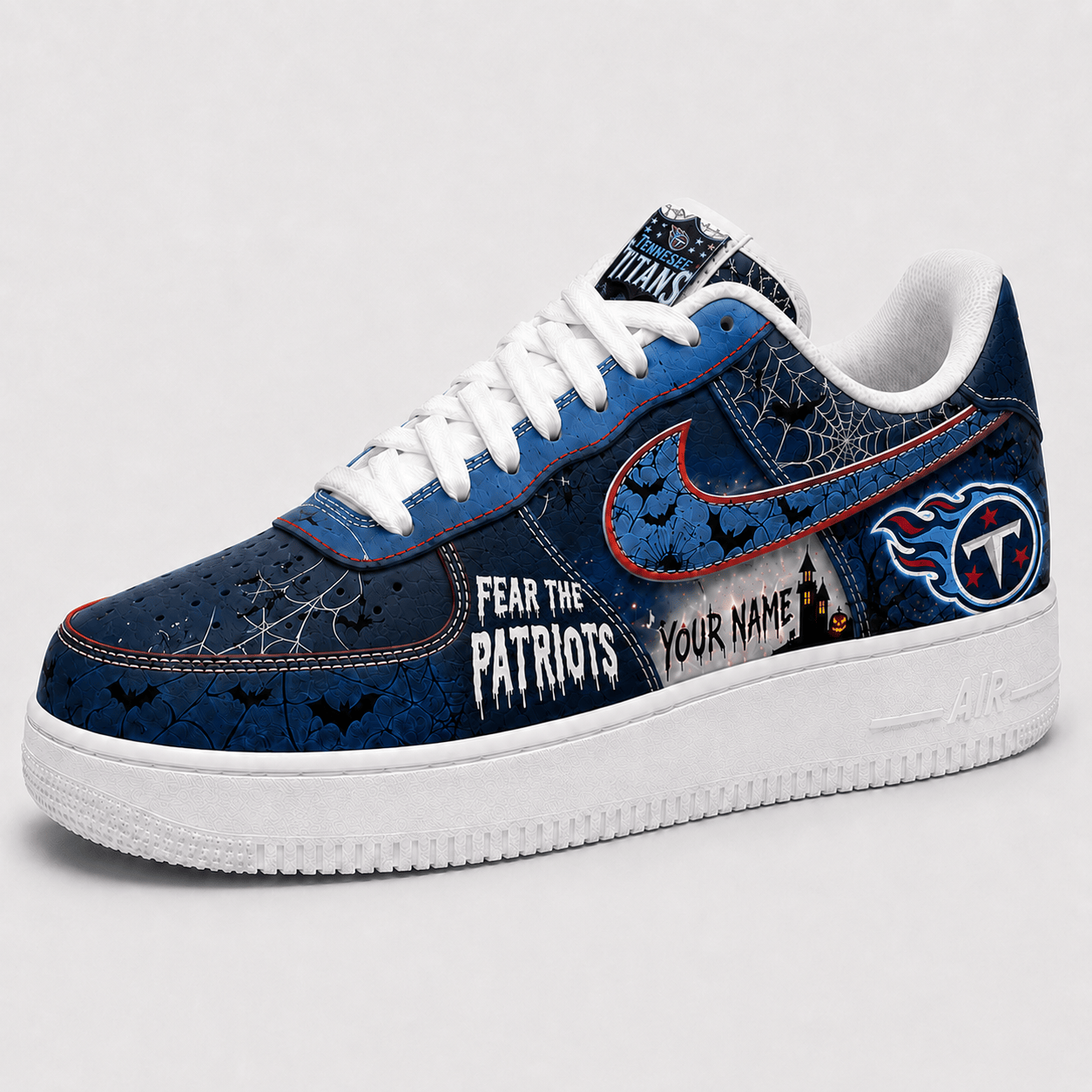 TT x Premium NFL Fear The Team Halloween AF1 Sneakers