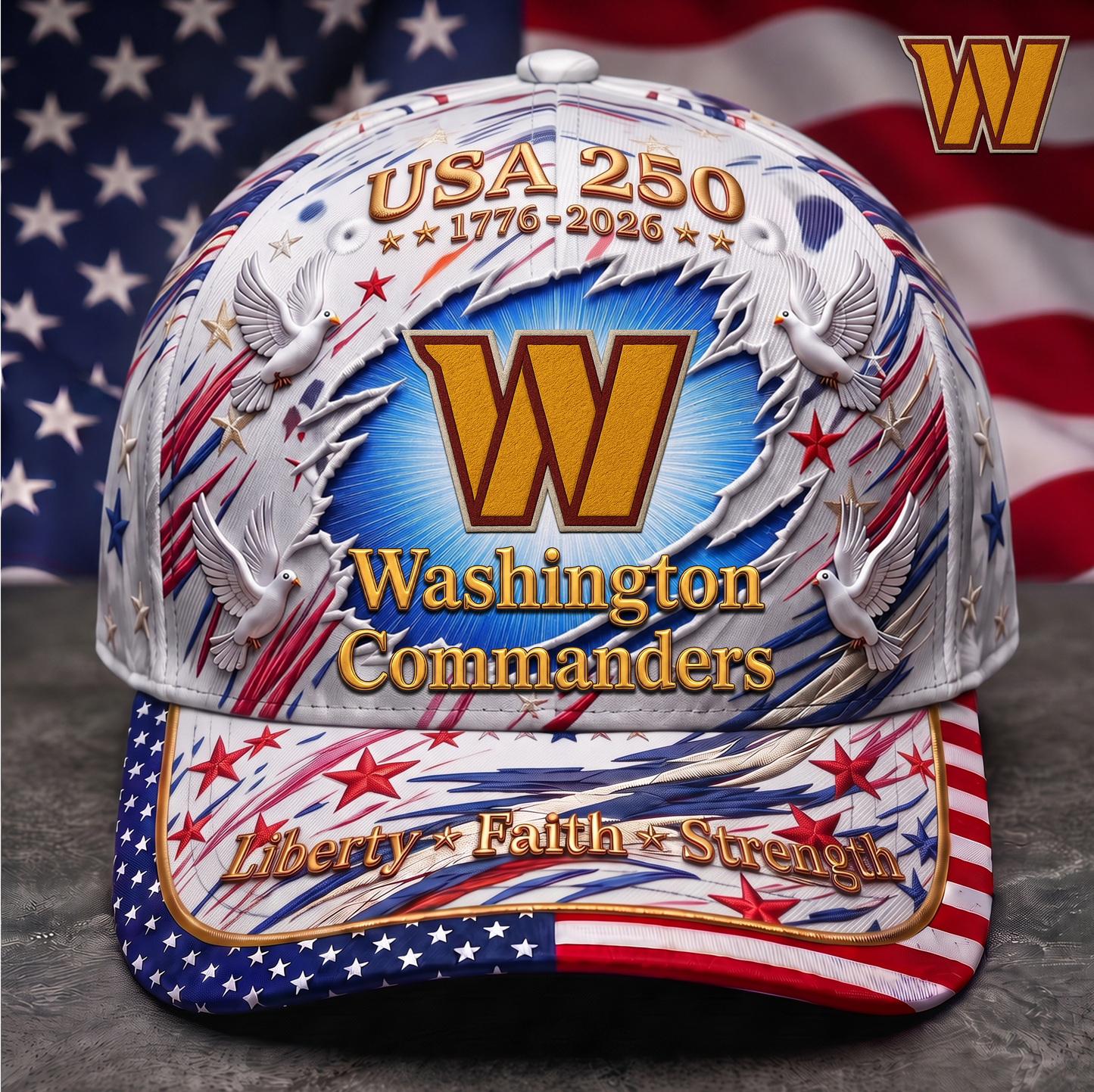 Premium NFL x WC 250 Years Anniversary Of Freedom Cap V4 260626