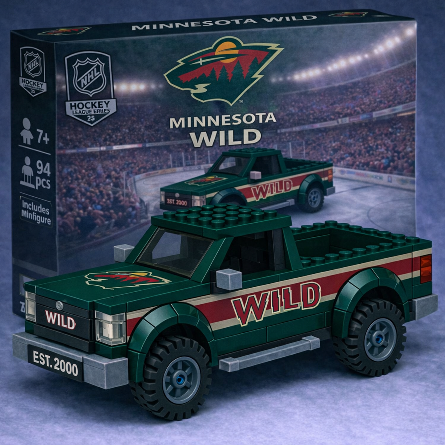 MIN x NHL Building Blocks Truck Toy Set V2 DatND DVT