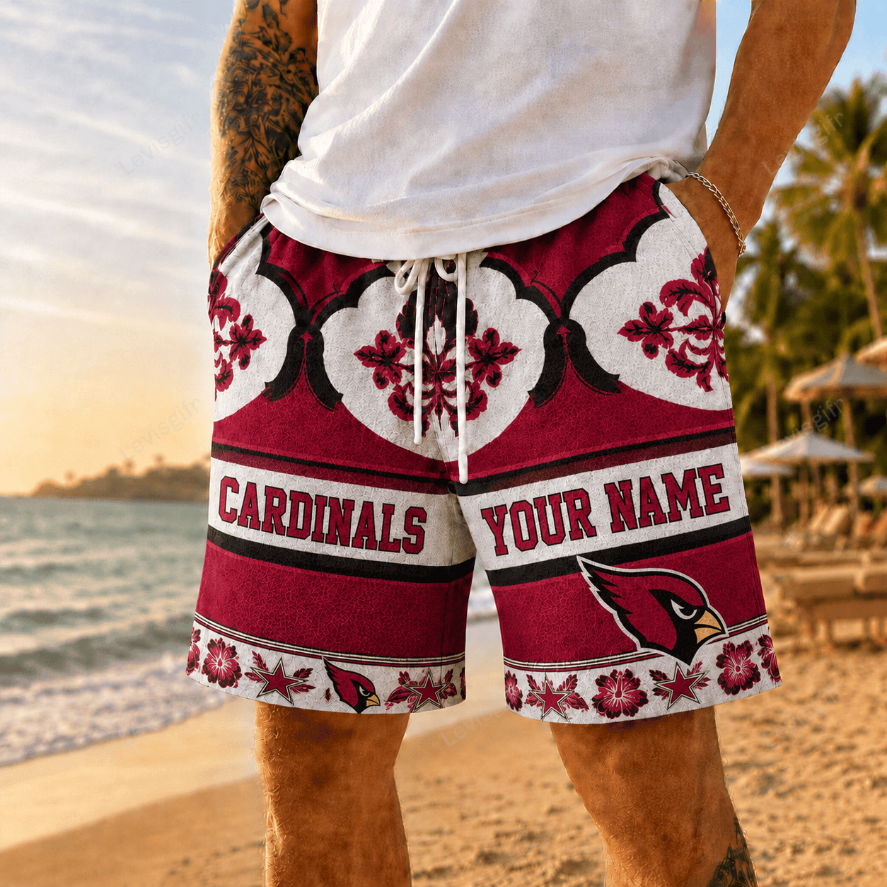 AC x NFL Premium Beach Short Personalized Gift For Fan