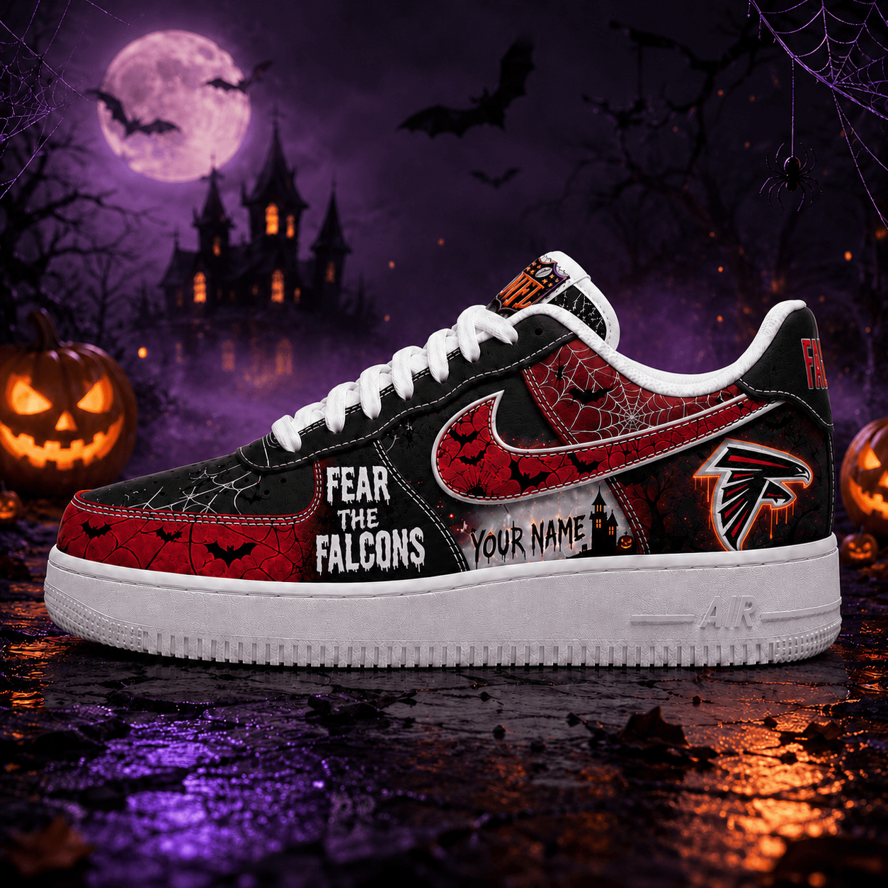 AF x Premium NFL Fear The Team Halloween AF1 Sneakers